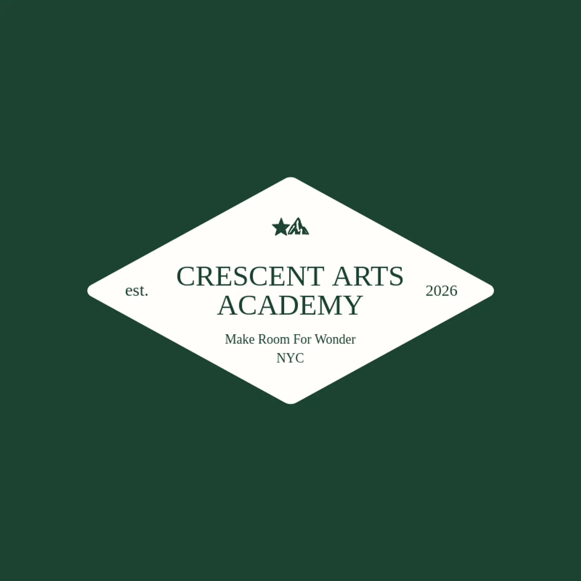 Crescent Arts Academy logo for academy