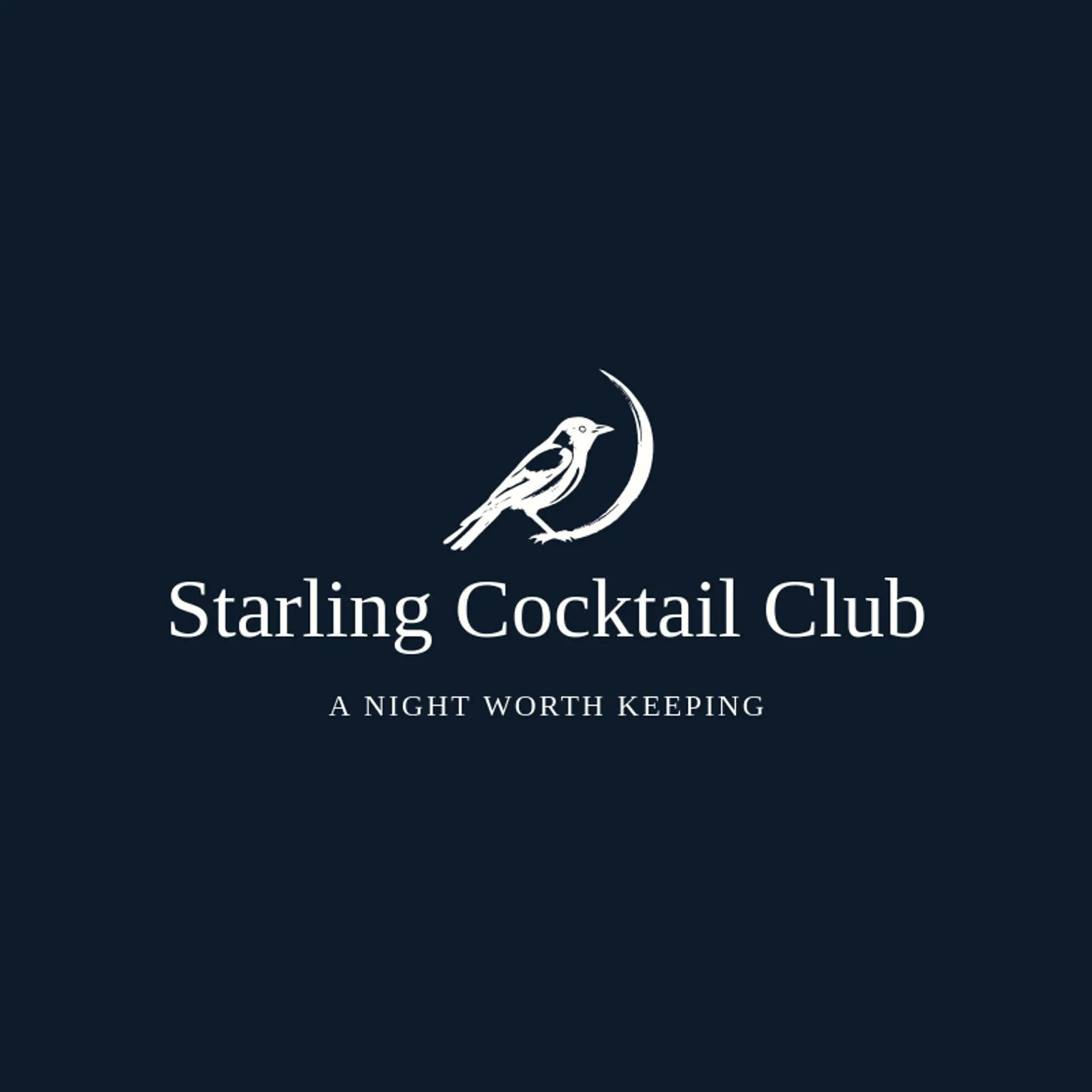 Starling Cocktail Club logo for speakeasy