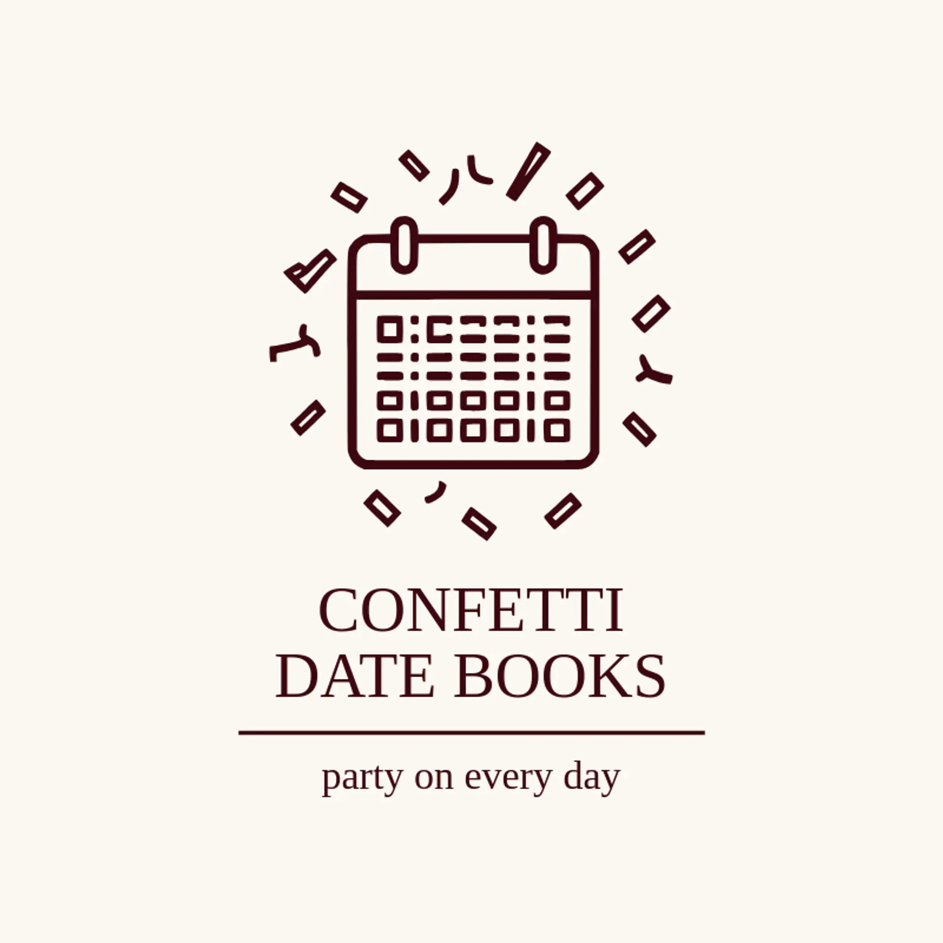 Confetti Date Books logo for calendar