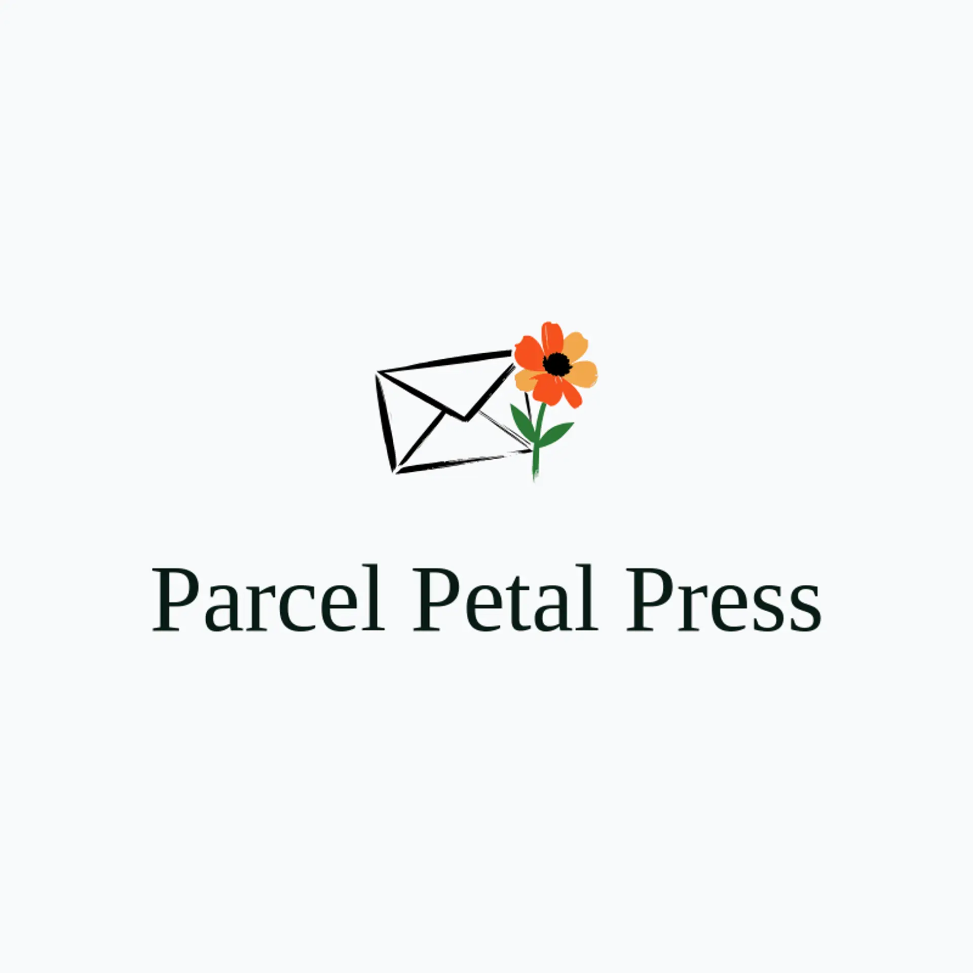 Parcel Petal Press logo for envelope