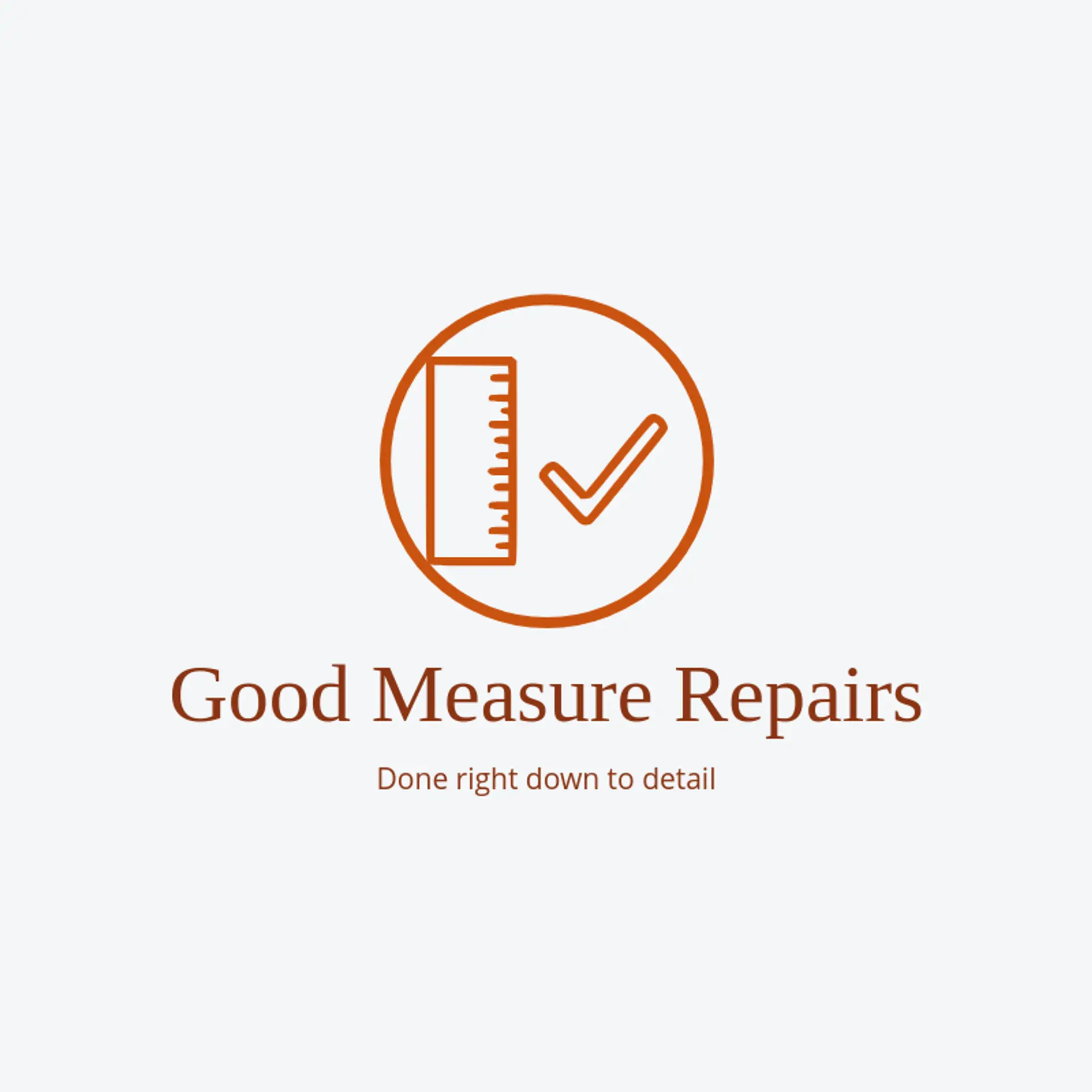 Good Measure Repairs logo for home repair