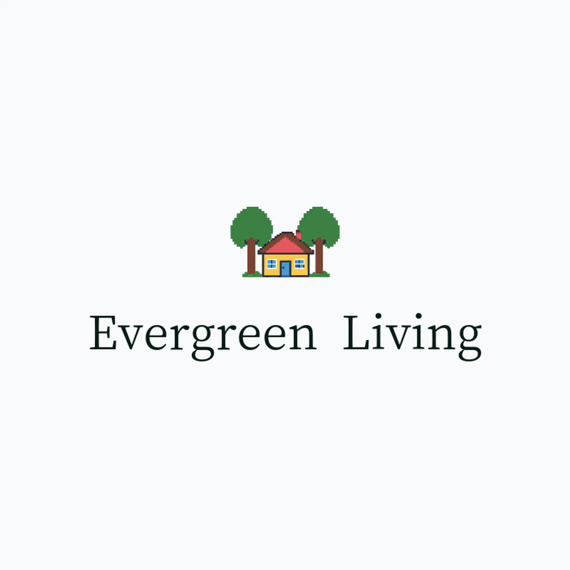 Evergreen Living logo for house