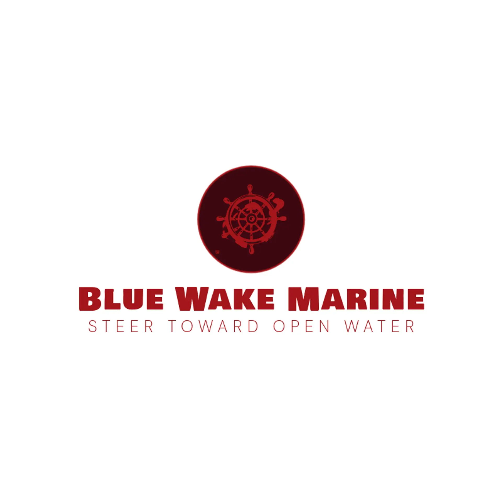 Blue Wake Marine logo for helm