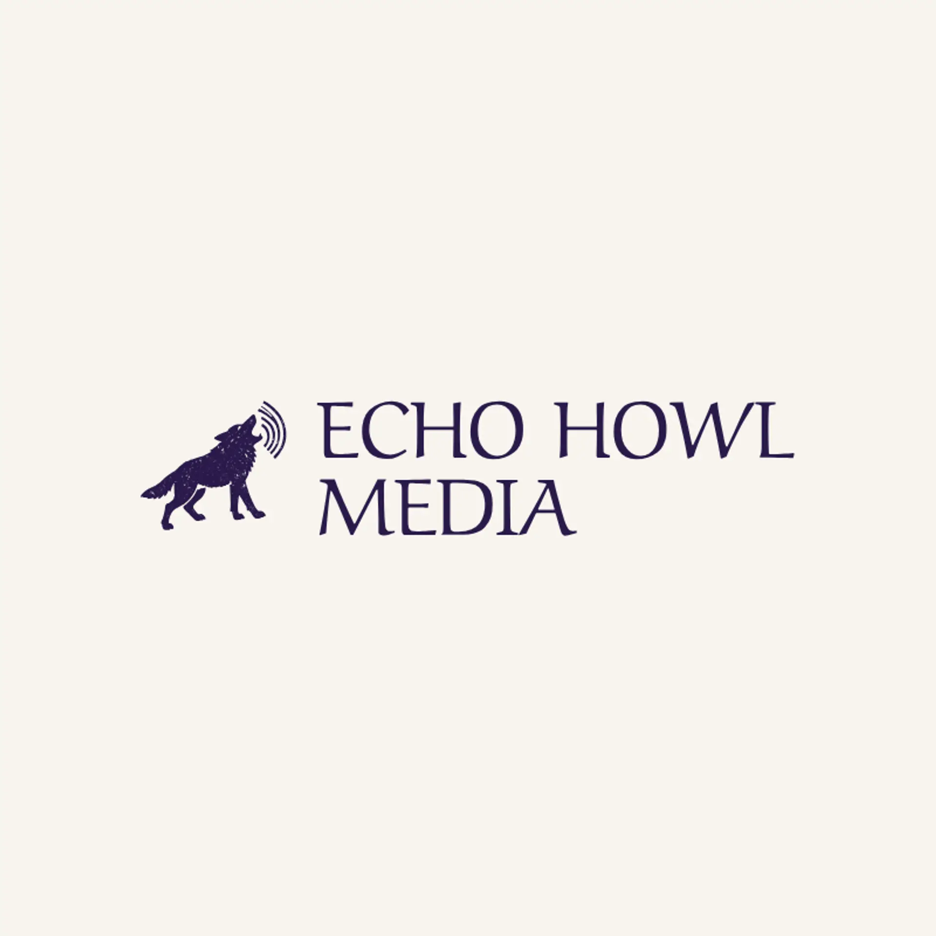 Echo Howl Media logo for wolf