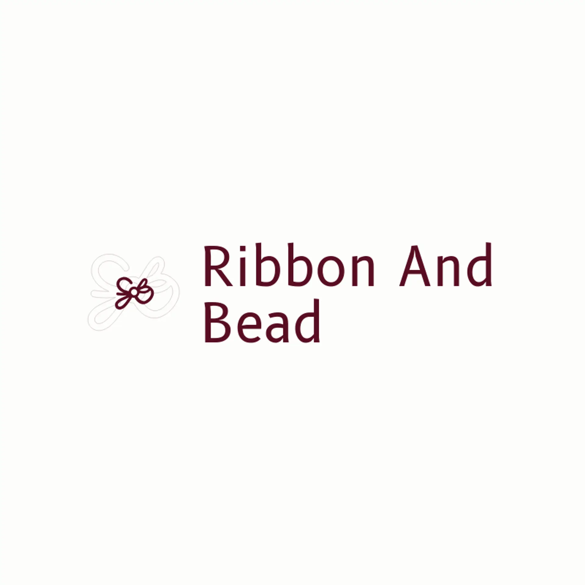 Ribbon And Bead logo for bracelet