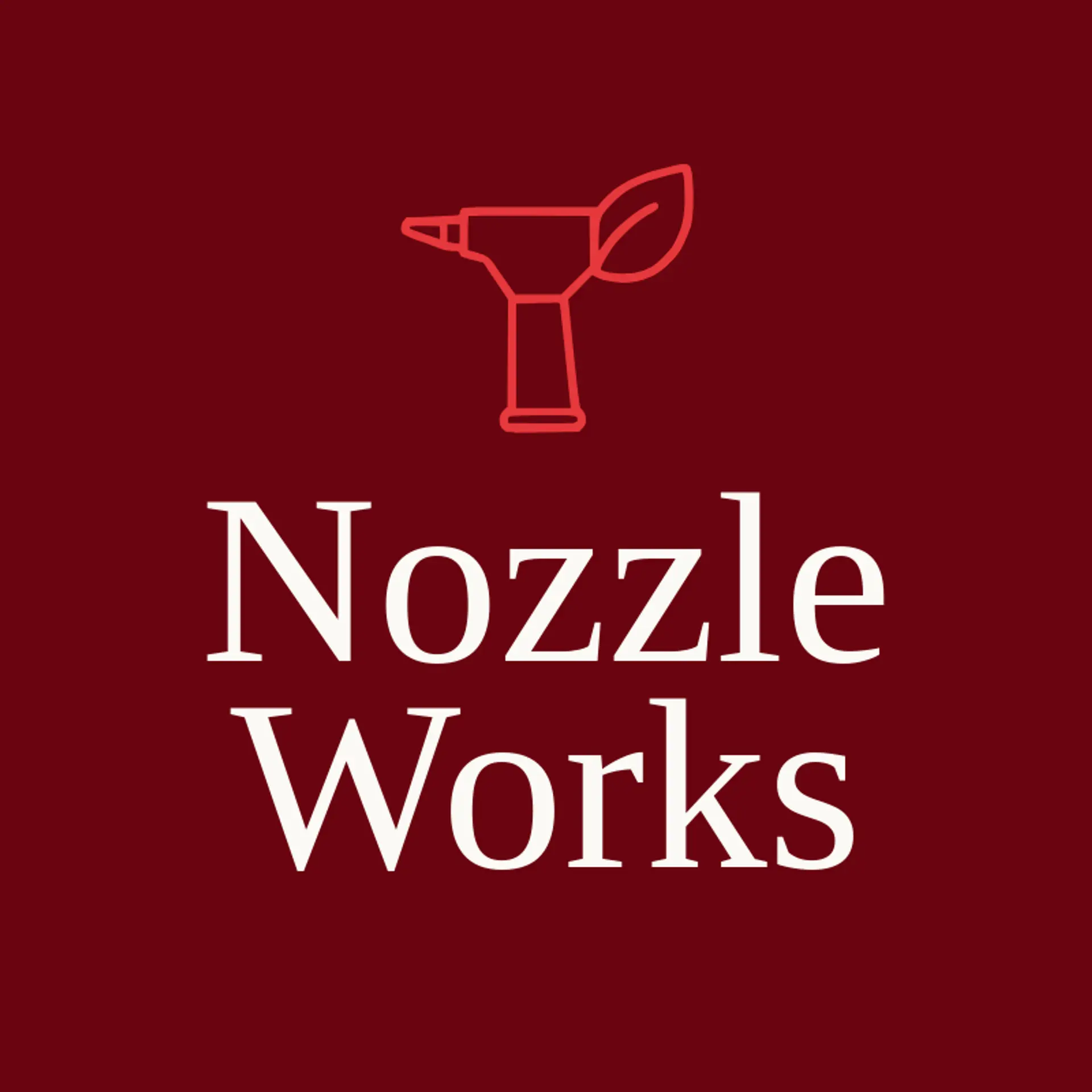 Nozzle Works logo for paint