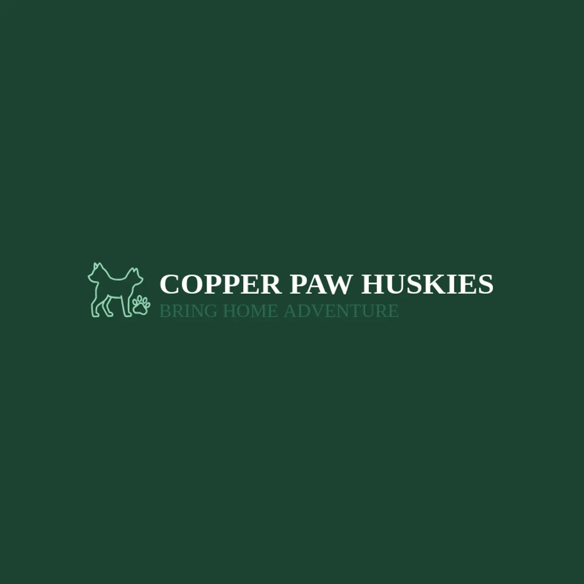 Copper Paw Huskies logo for husky