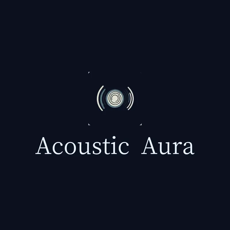 The song name Acoustic Aura as a branded logo with a single color icon