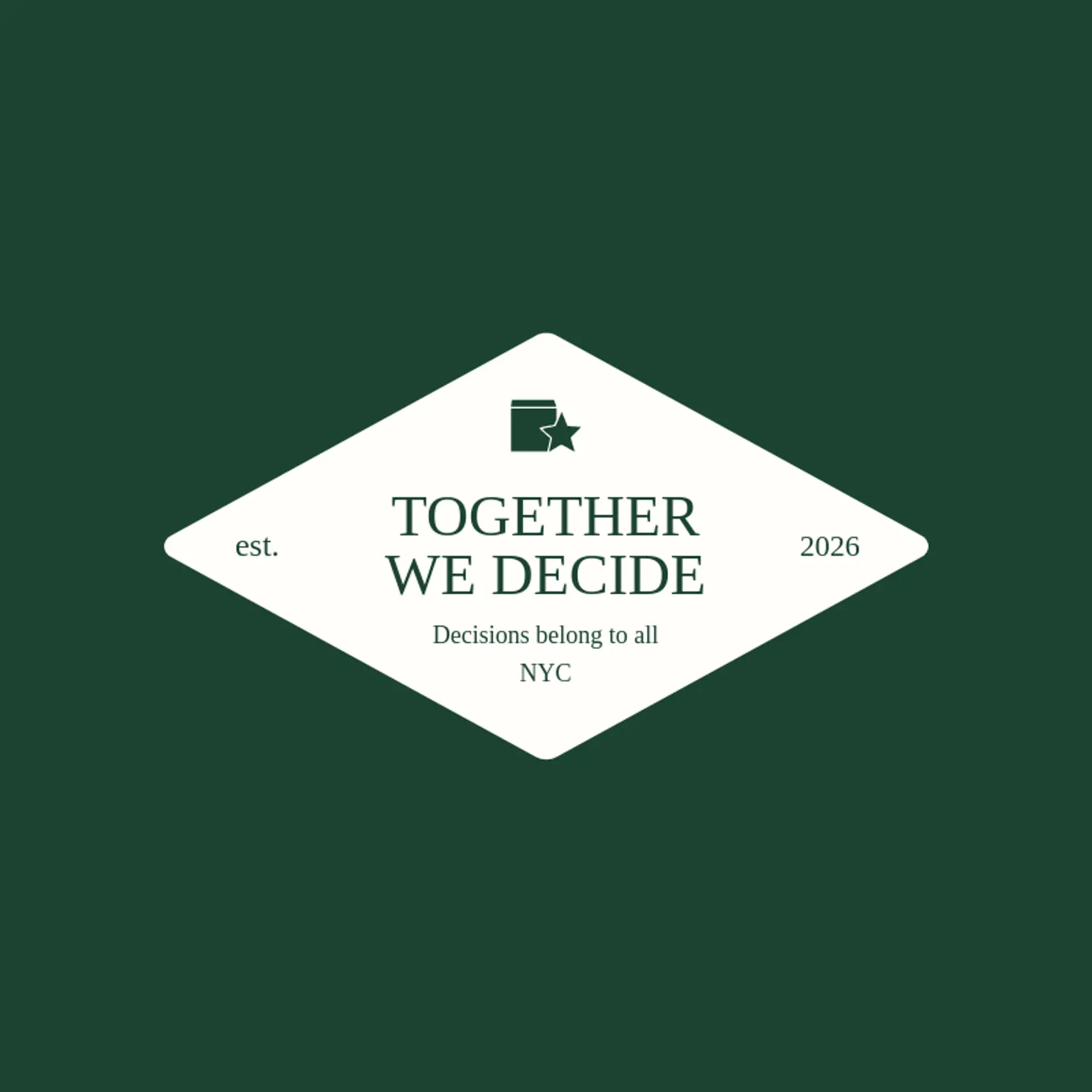 Together We Decide logo for democracy