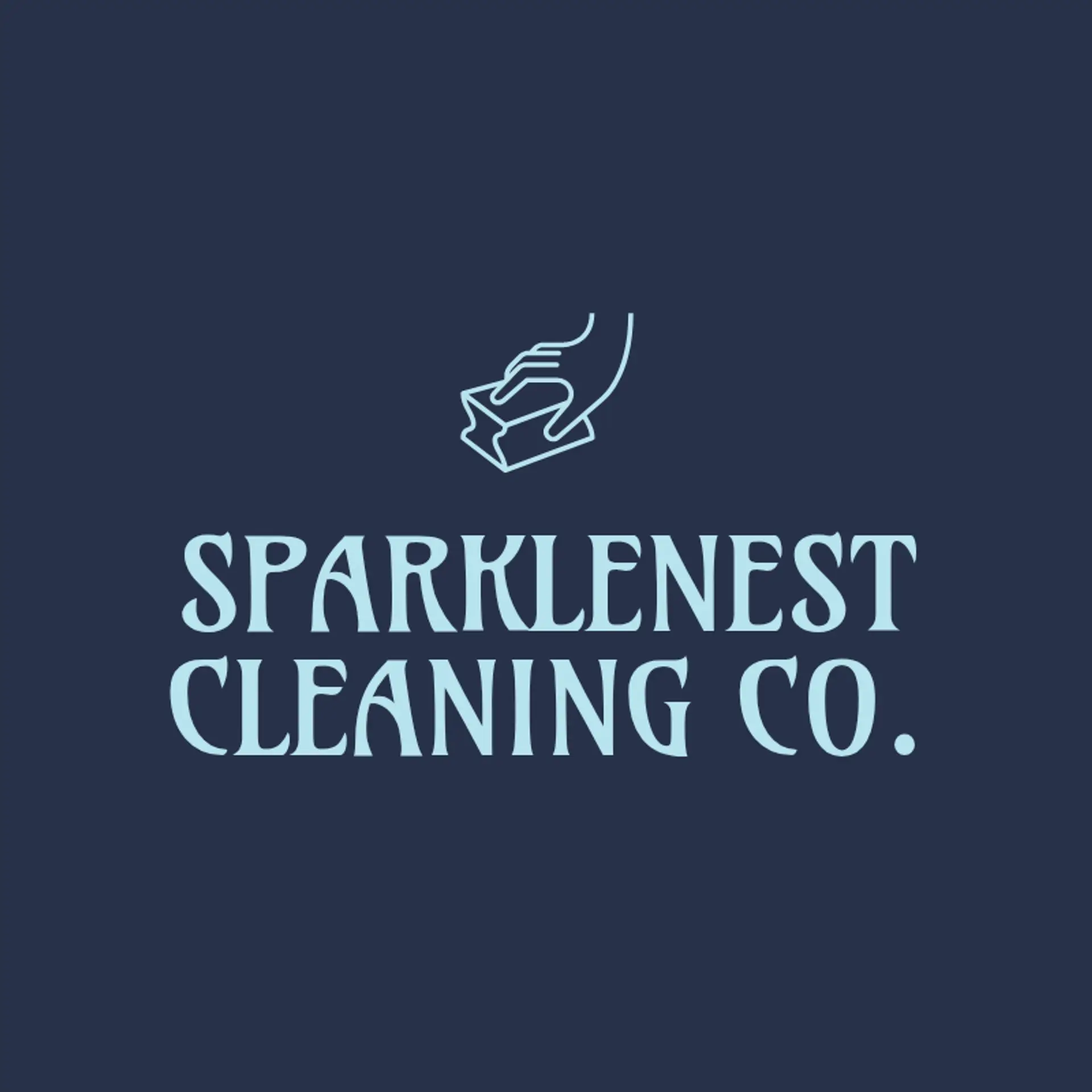 SparkleNest Cleaning Co. logo for house cleaning