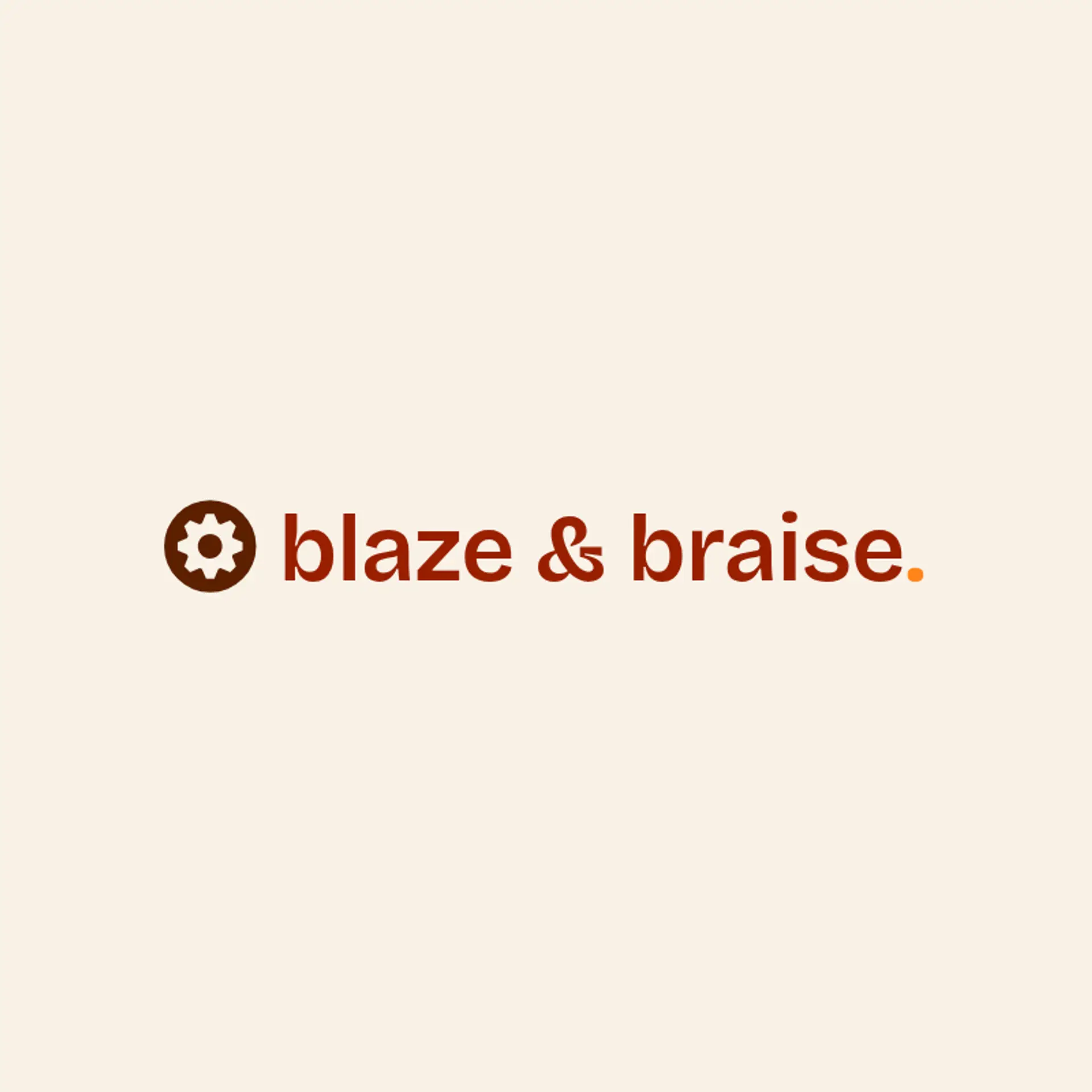 Blaze & Braise logo for bbq restaurant