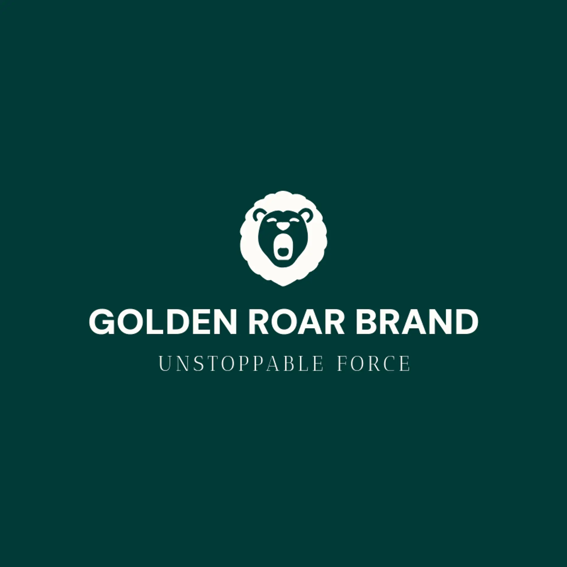 Golden Roar Brand logo for lion