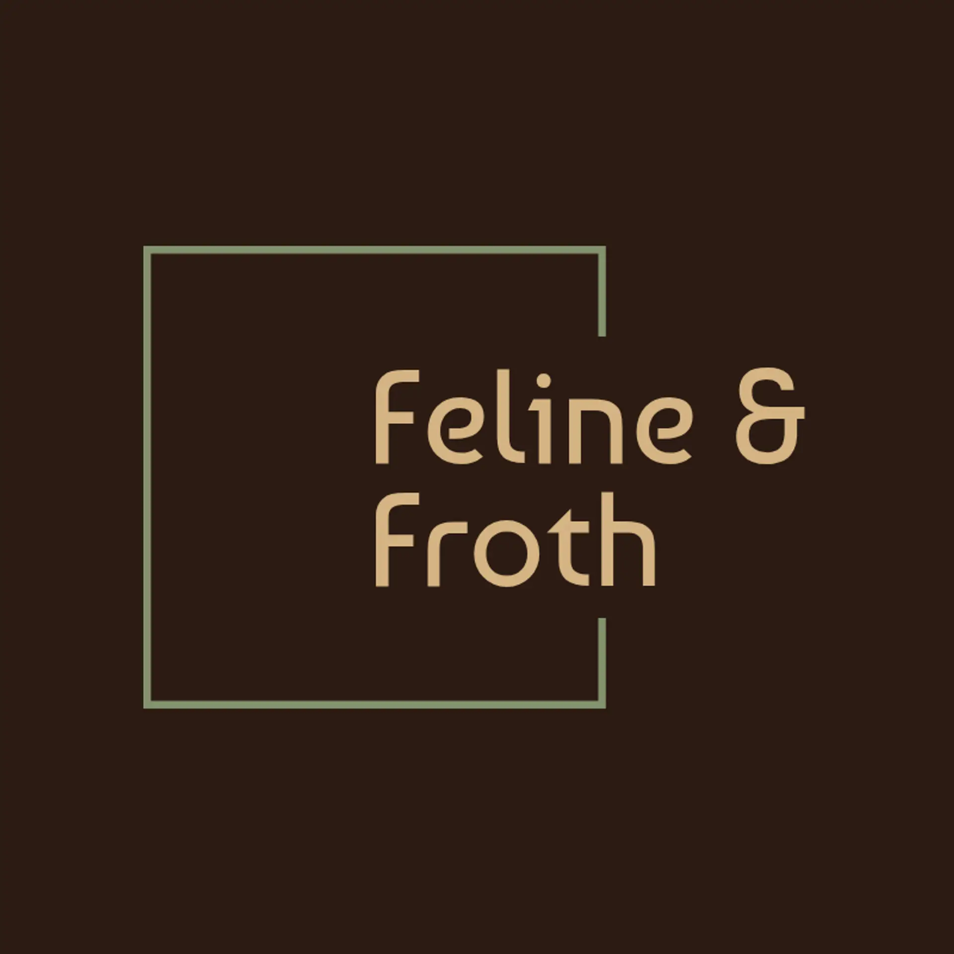 Feline & Froth logo for cat cafe
