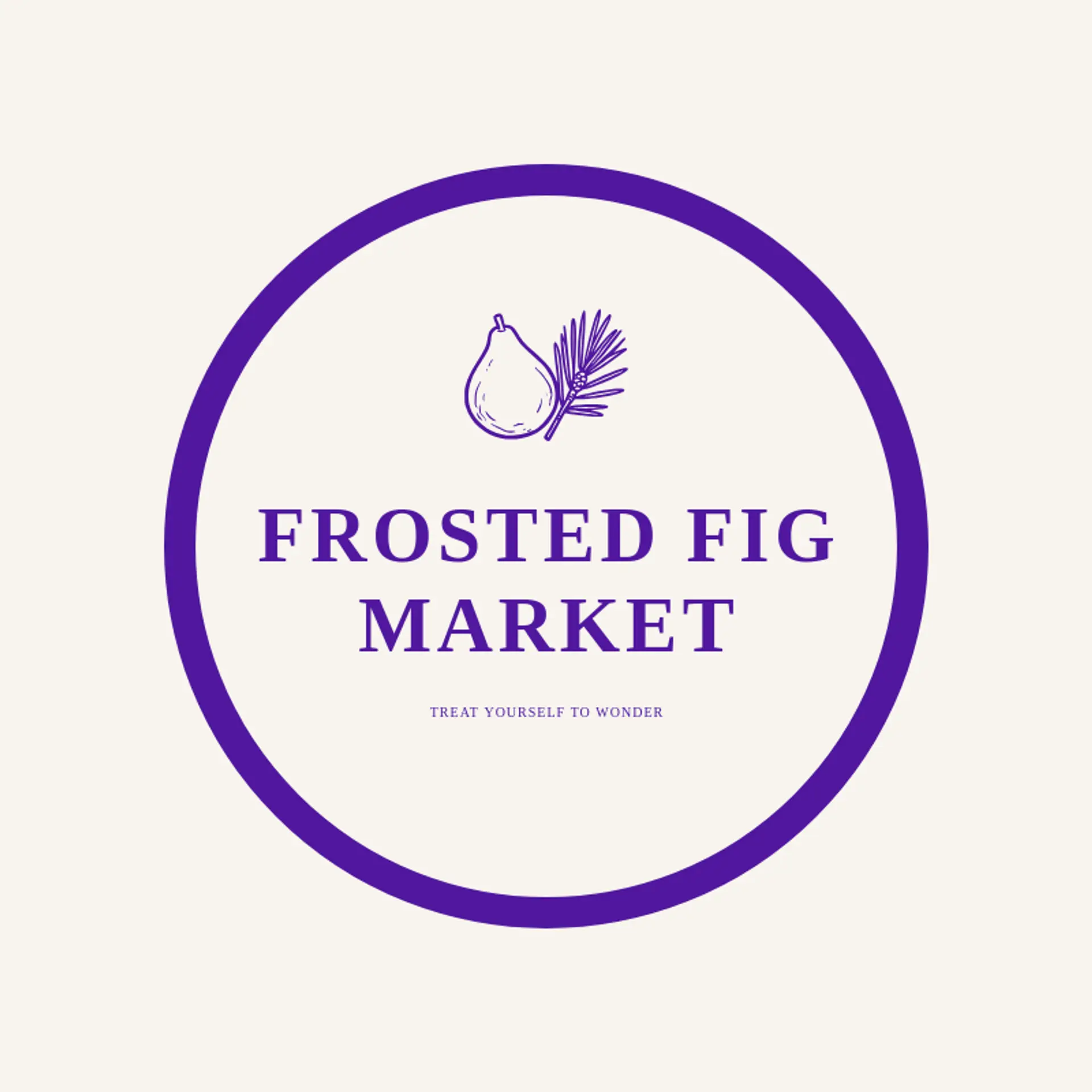 Frosted Fig Market logo for holiday