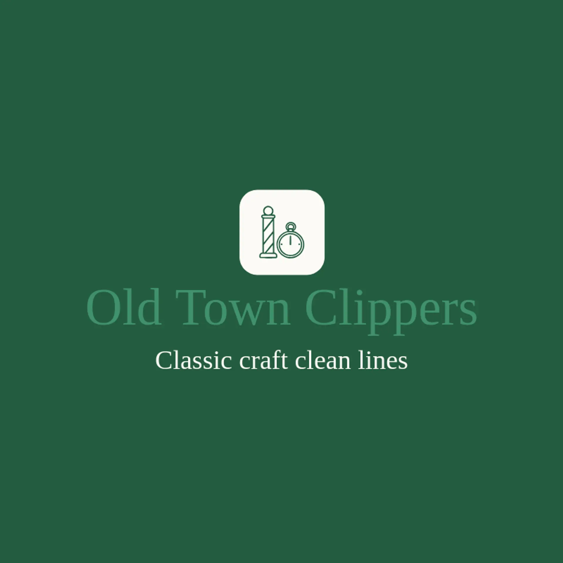 Old Town Clippers logo for barber pole