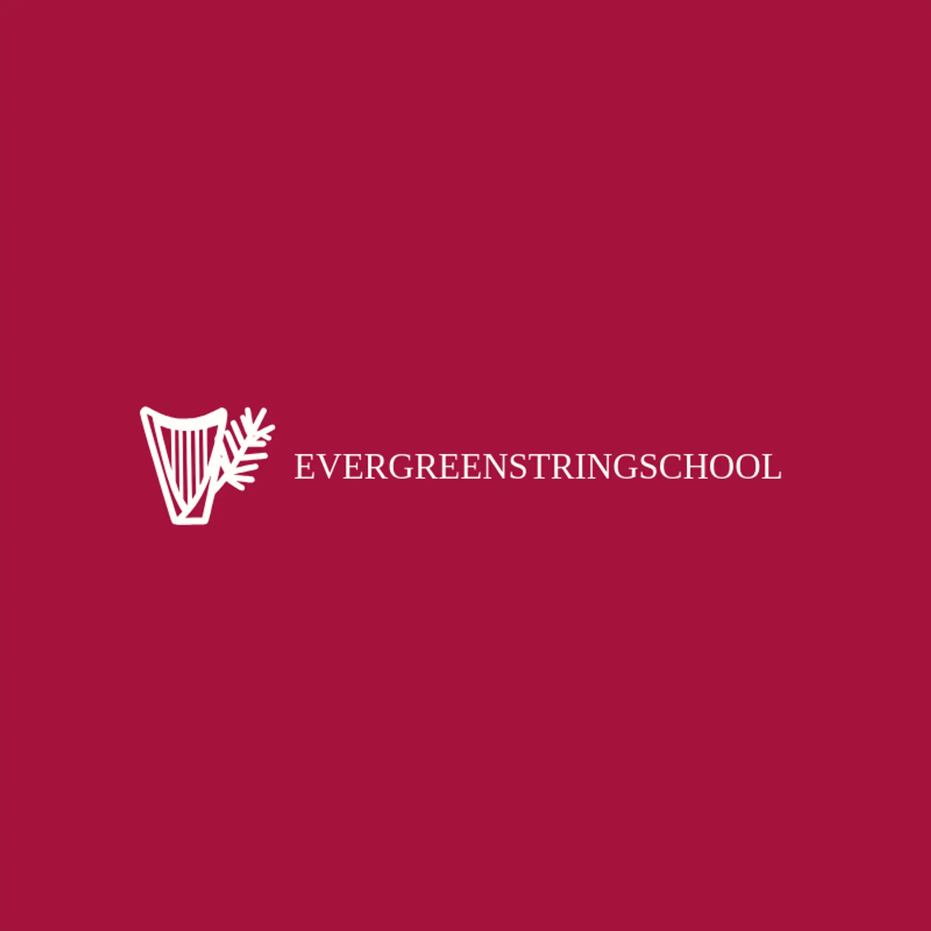 Evergreen String School logo for harp
