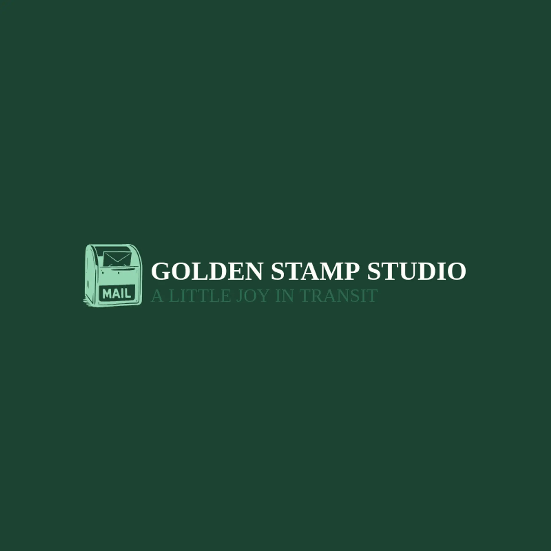 Golden Stamp Studio logo for postal
