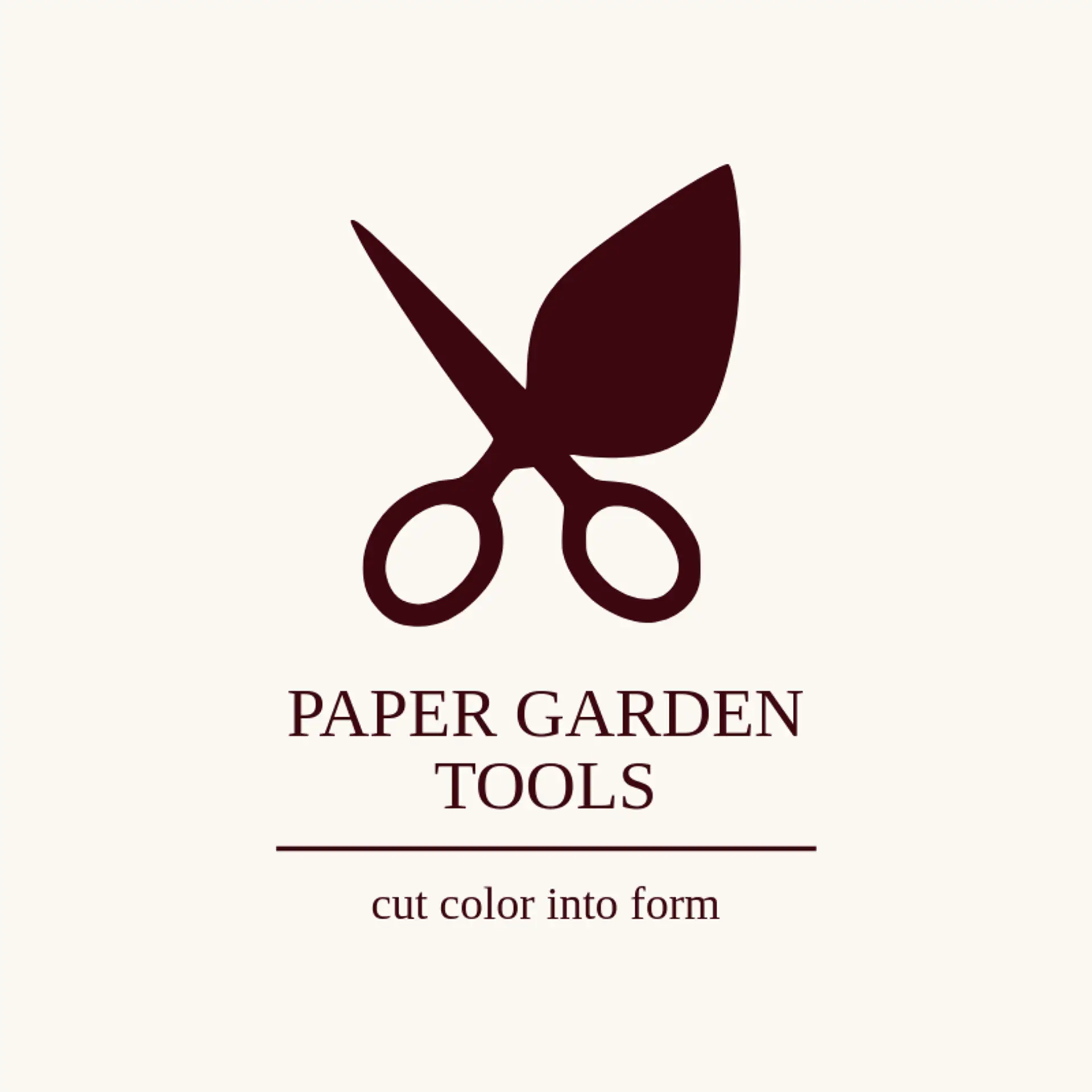 Paper Garden Tools logo for scissors