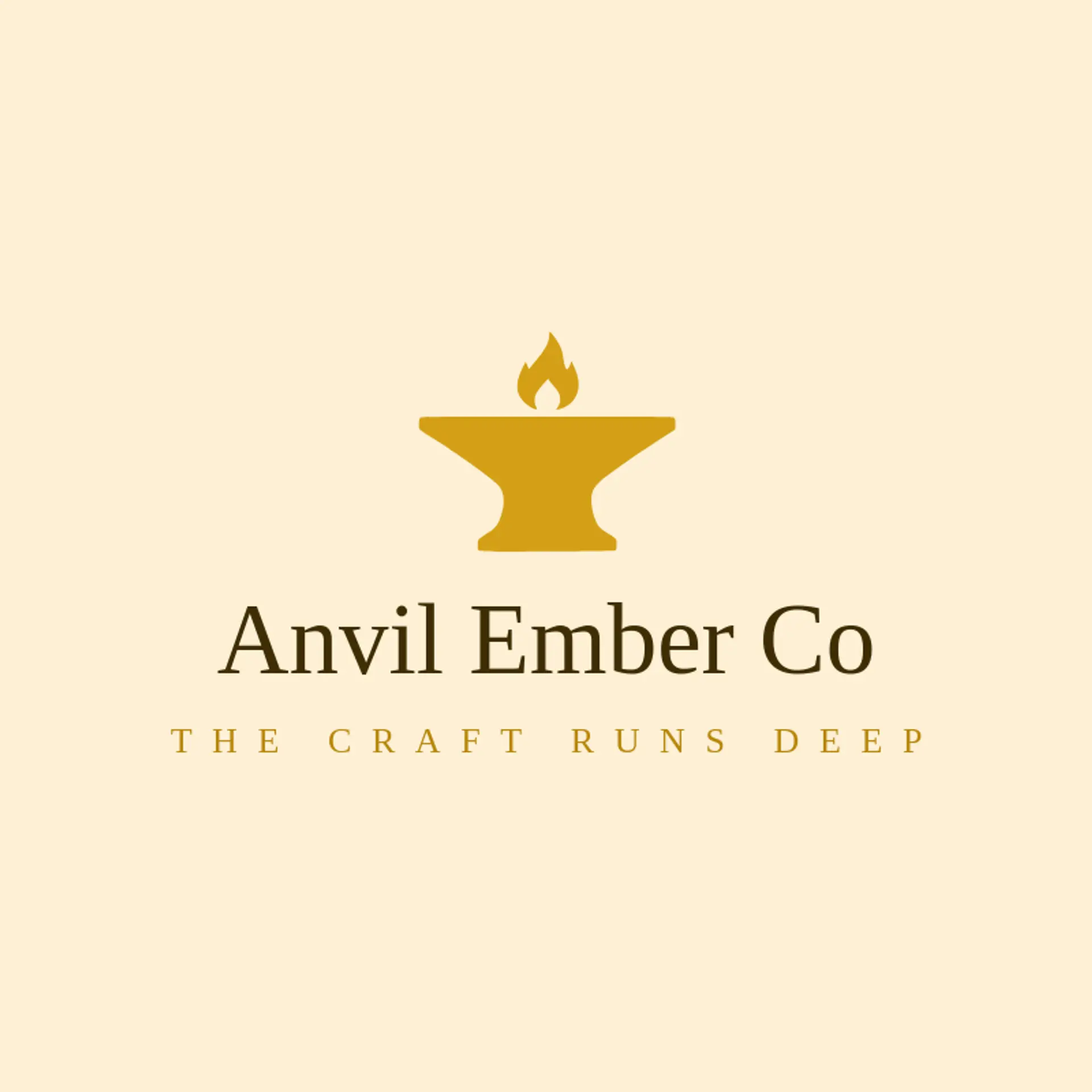 Anvil Ember Co logo for iron