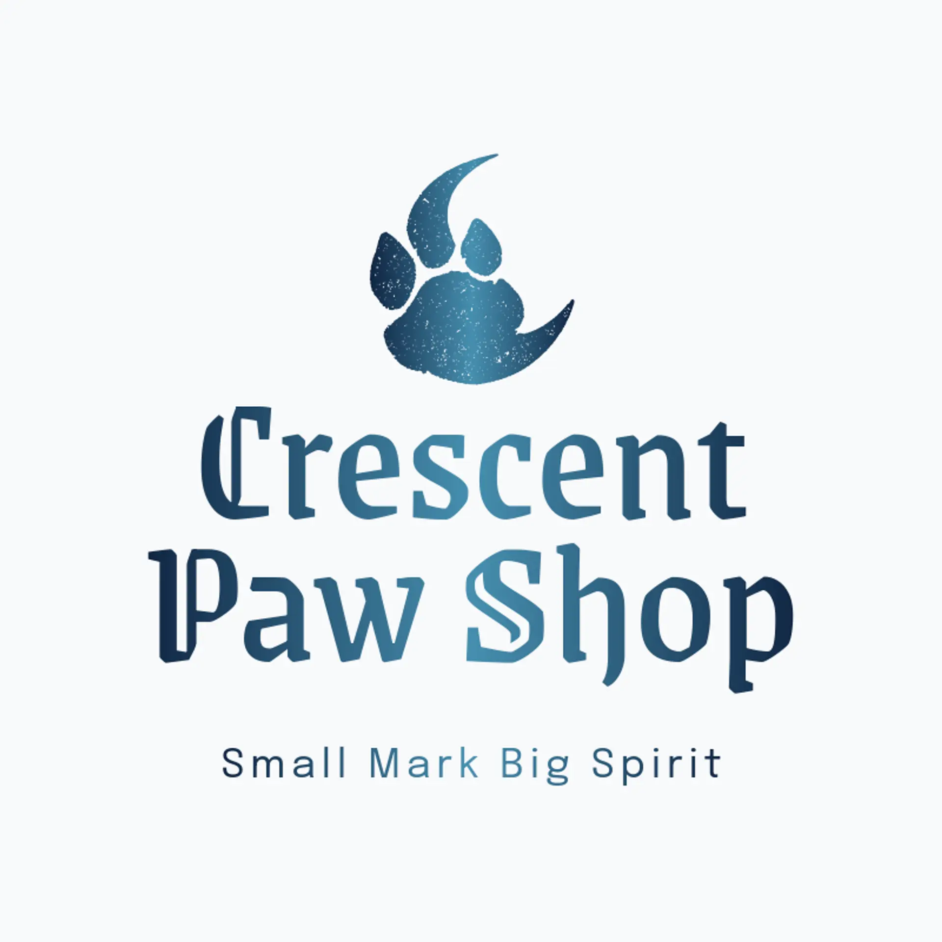 Crescent Paw Shop logo for wolf
