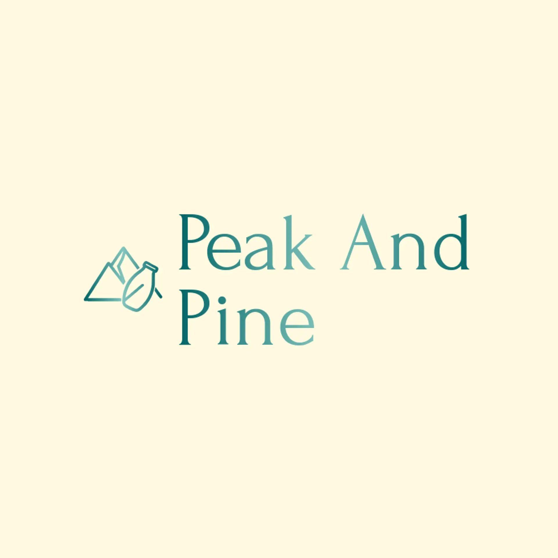 Peak And Pine logo for water bottle