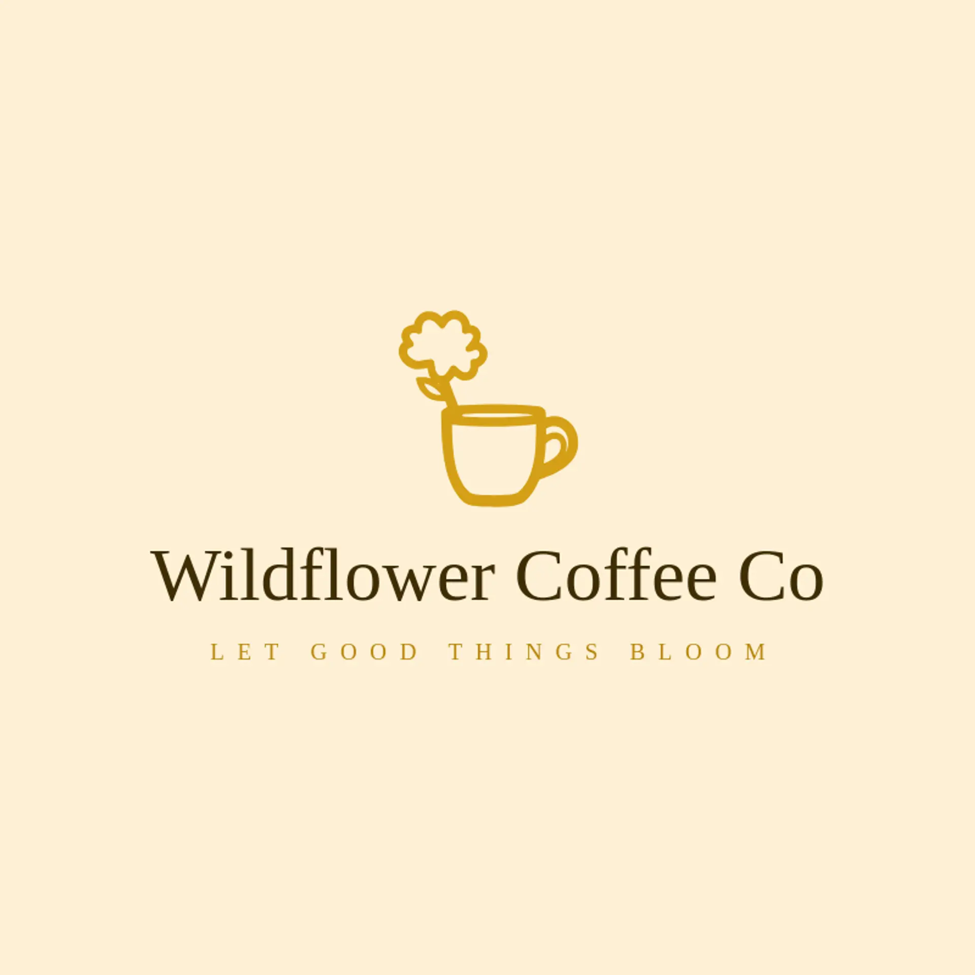 Wildflower Coffee Co logo for coffee cup