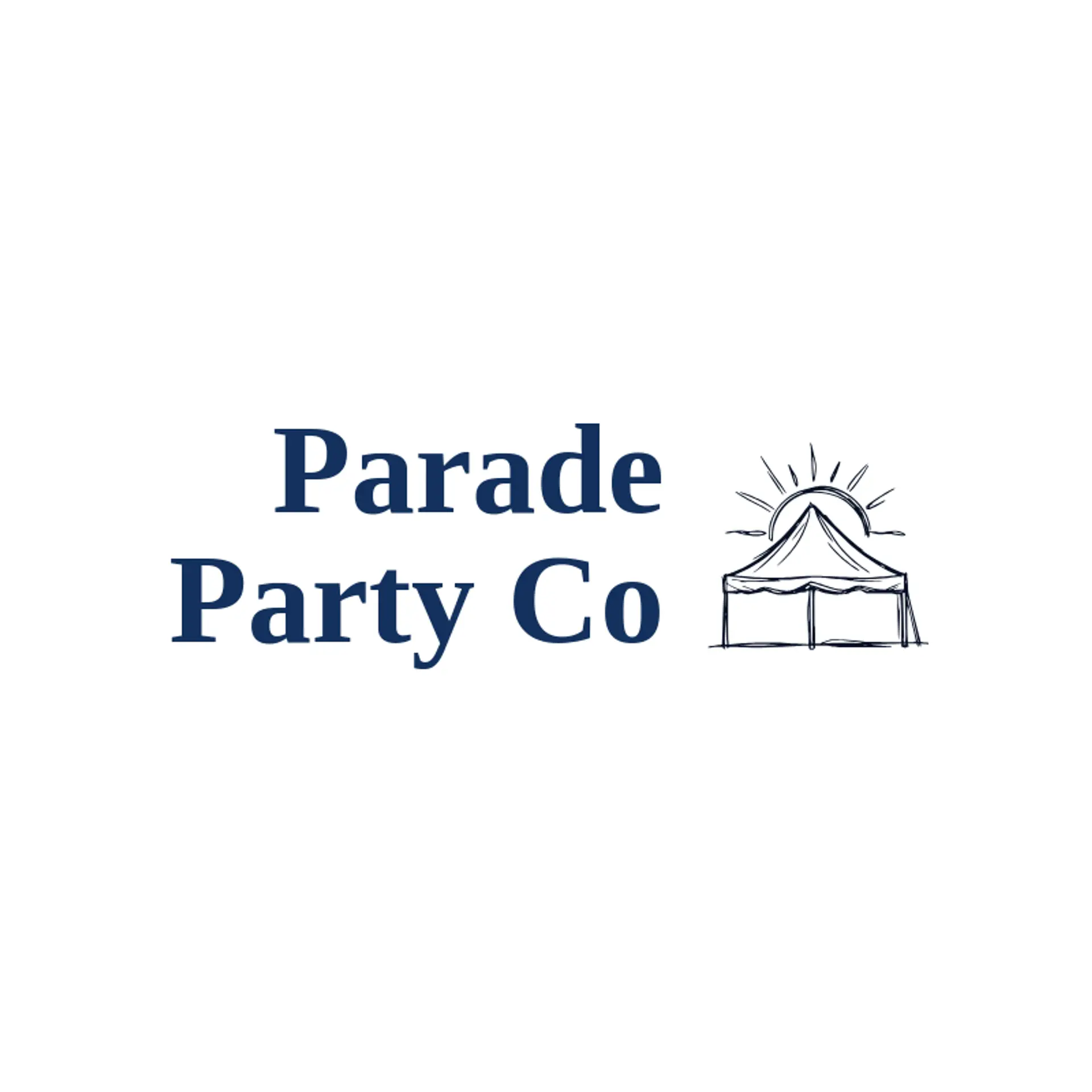 Parade Party Co logo for party rental