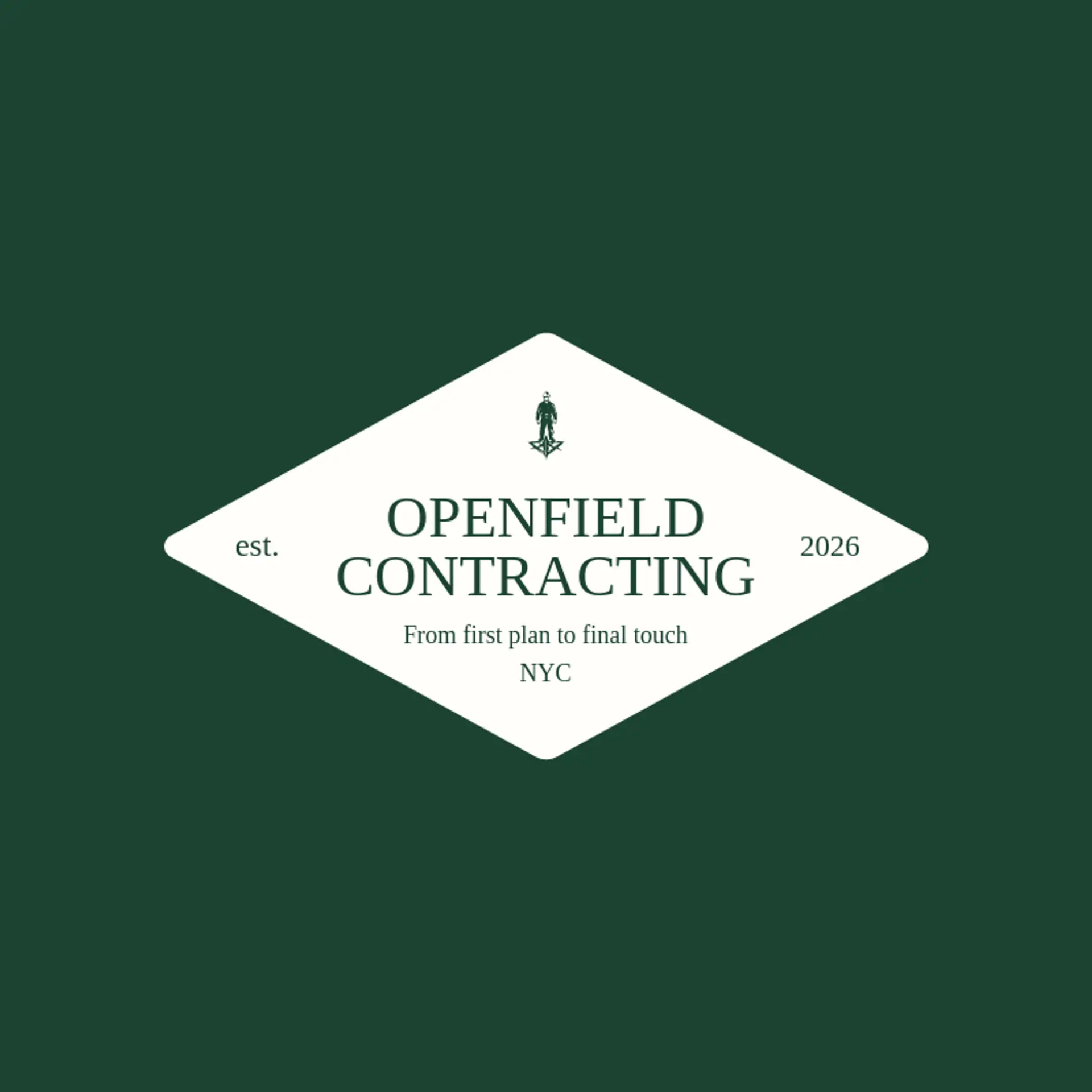 Openfield Contracting logo for general contractor