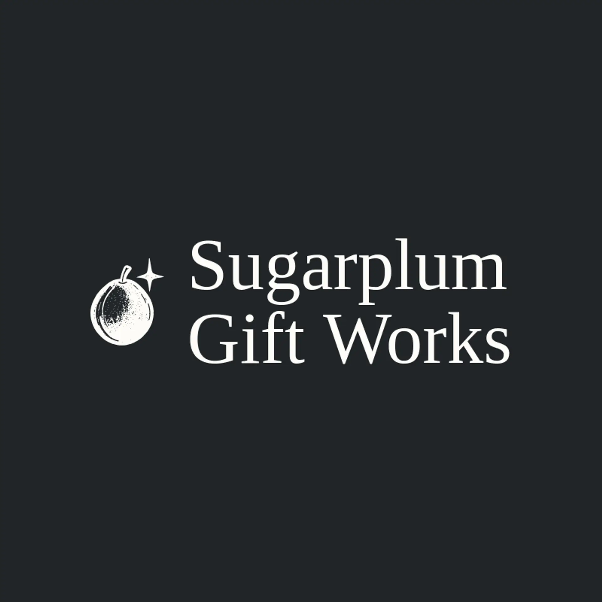 Sugarplum Gift Works logo for holiday