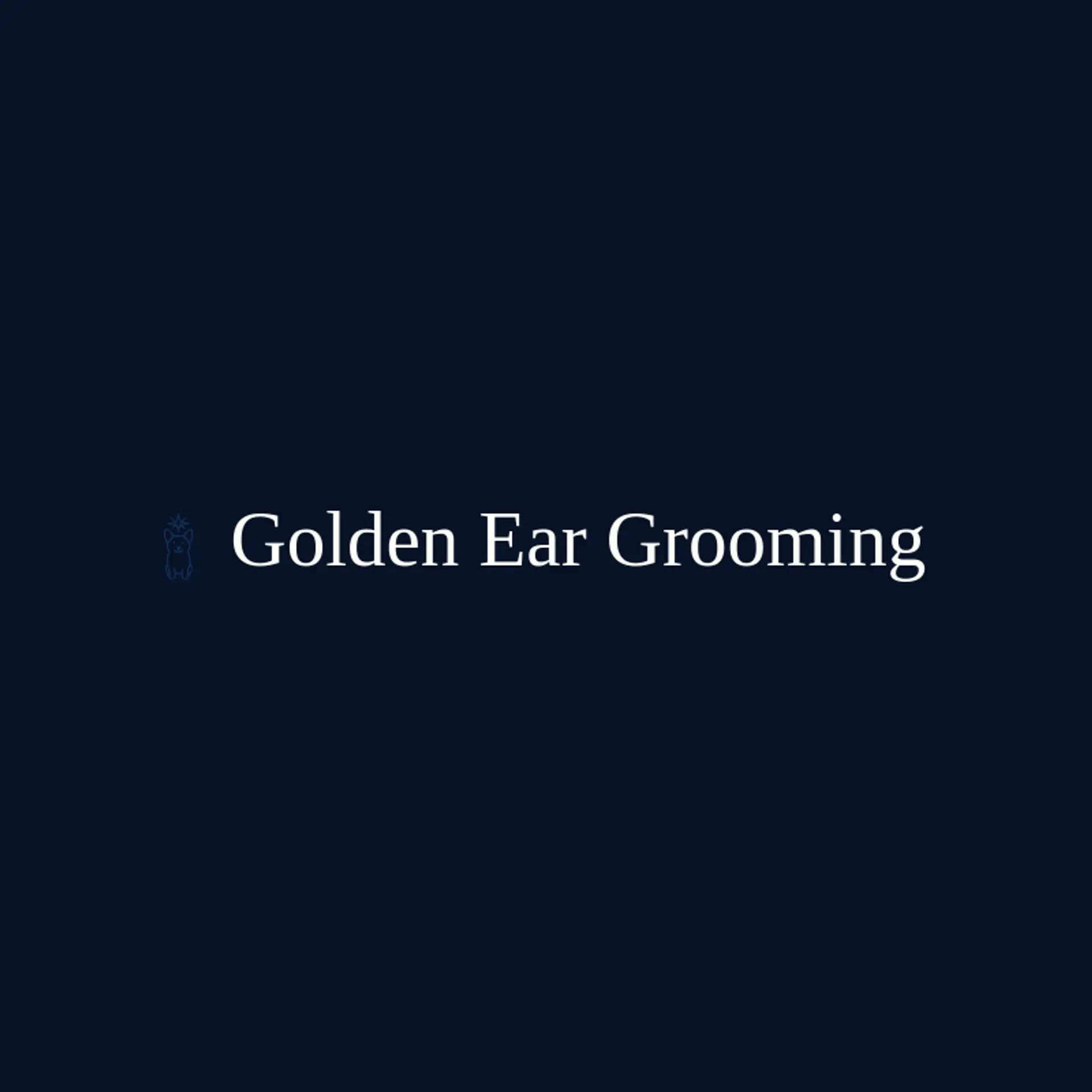 Golden Ear Grooming logo for corgi