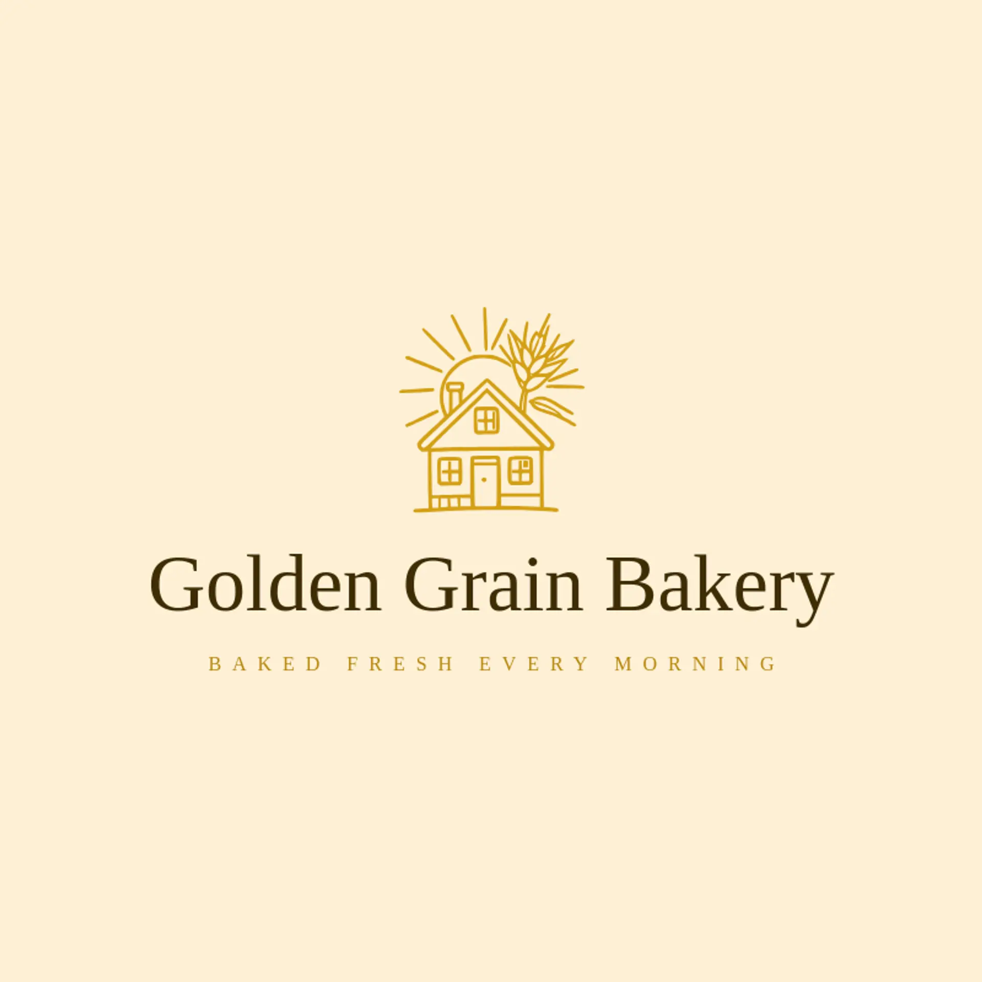 Golden Grain Bakery logo for small business