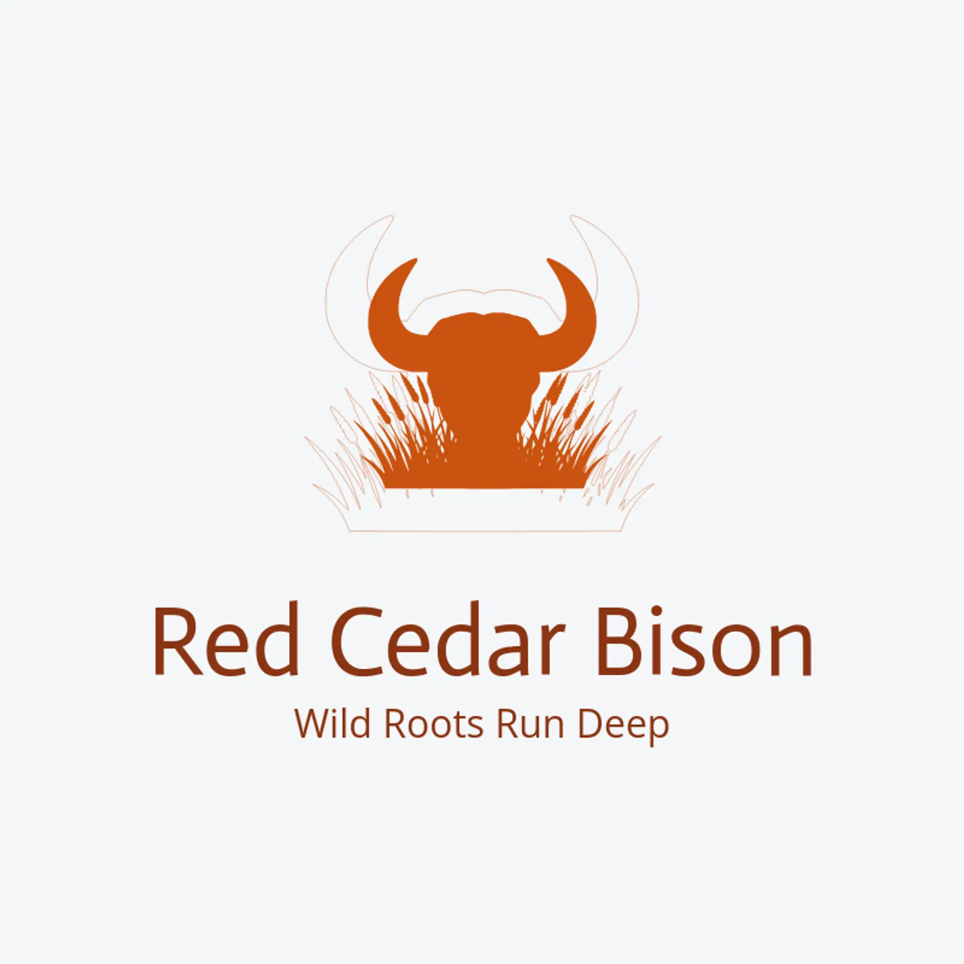 Red Cedar Bison logo for bison