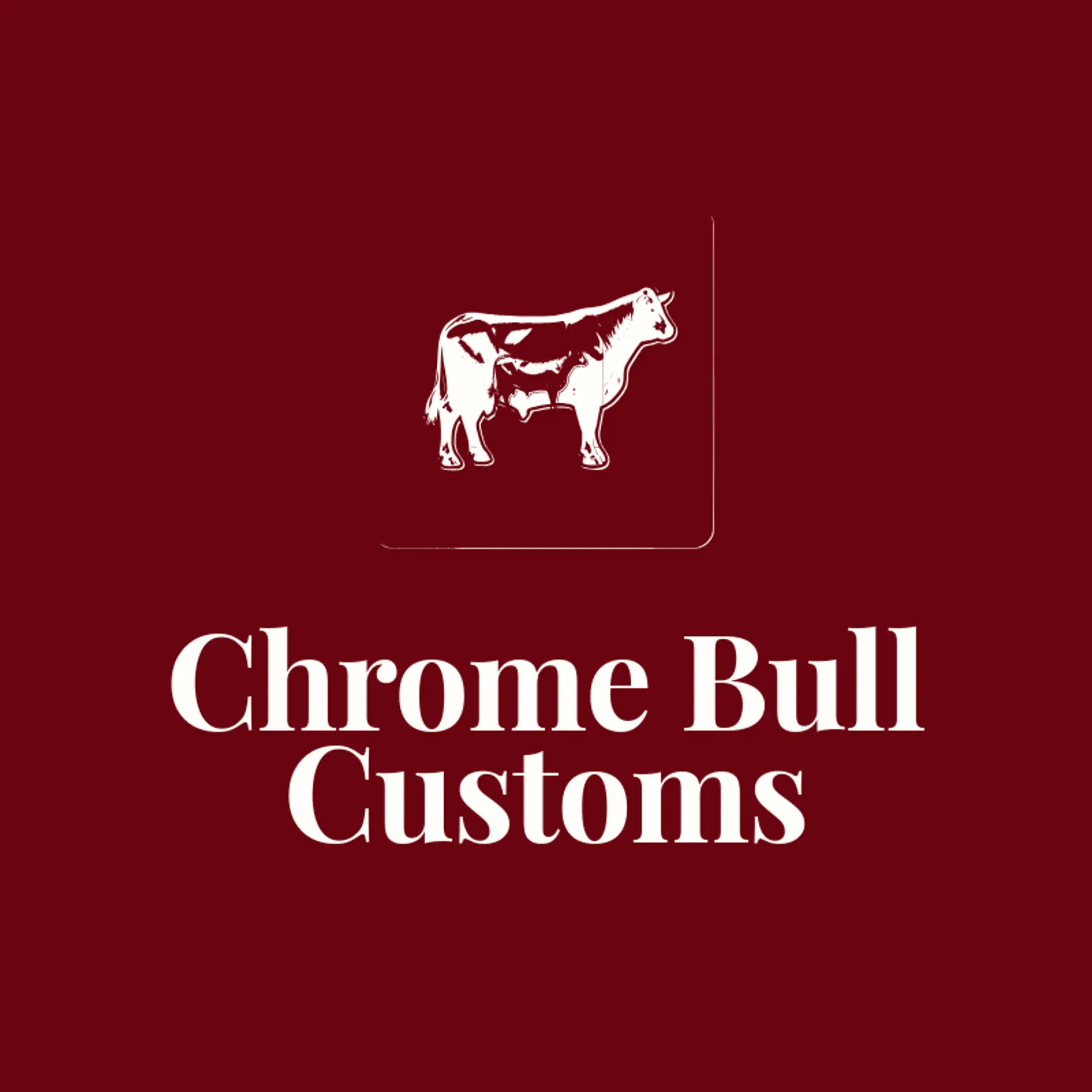 Chrome Bull Customs logo for bull