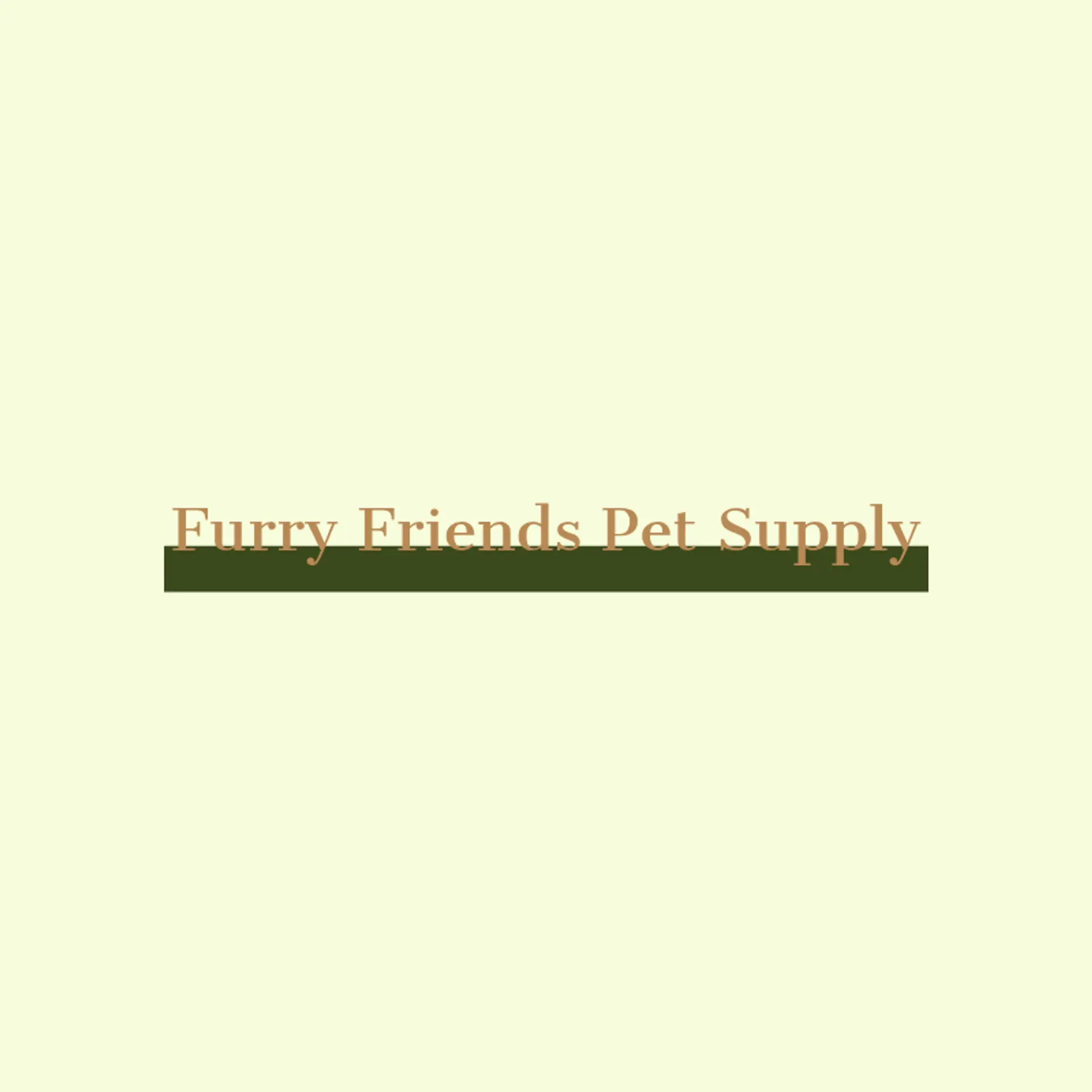 Furry Friends Pet Supply logo for pet store
