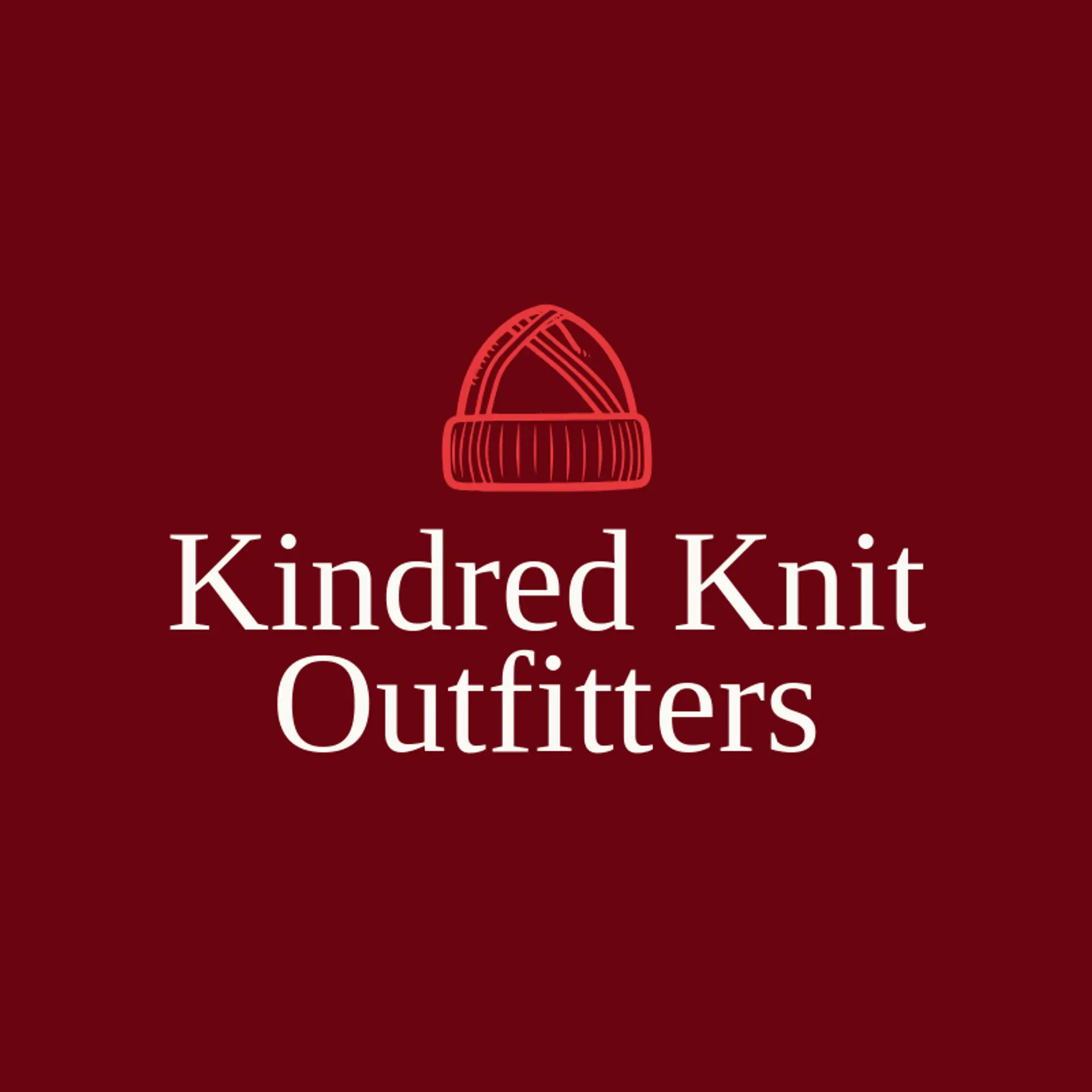 Kindred Knit Outfitters logo for beanie