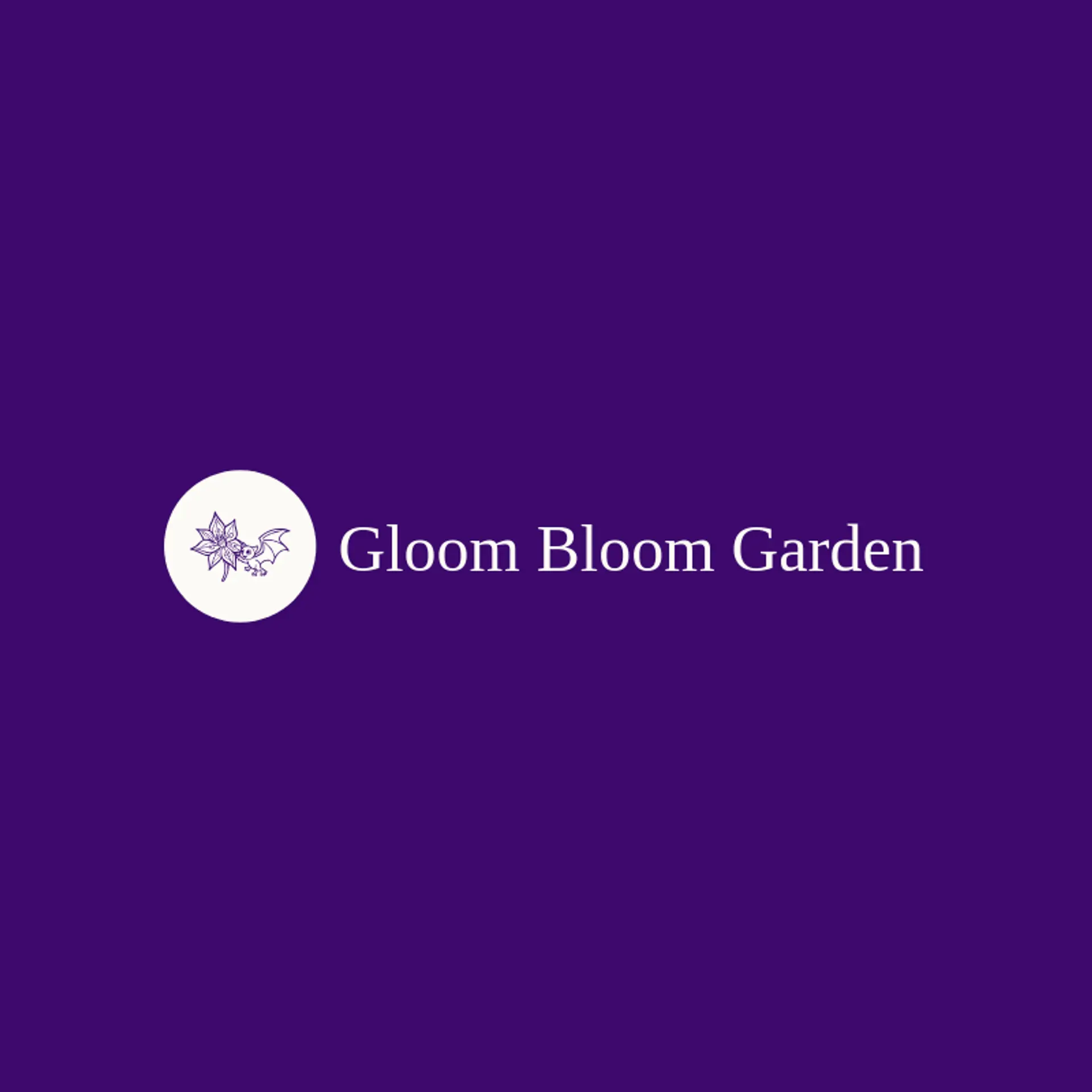 Gloom Bloom Garden logo for gothic
