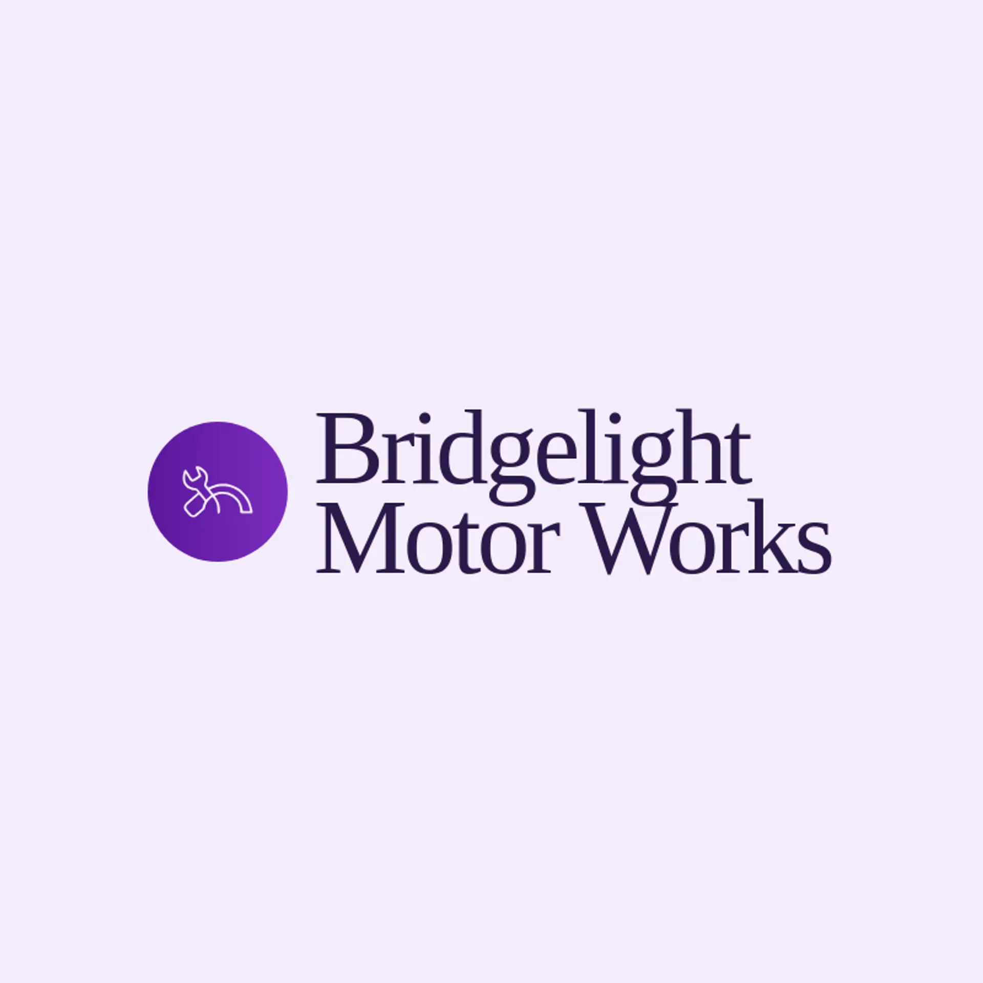 Bridgelight Motor Works logo for car repair
