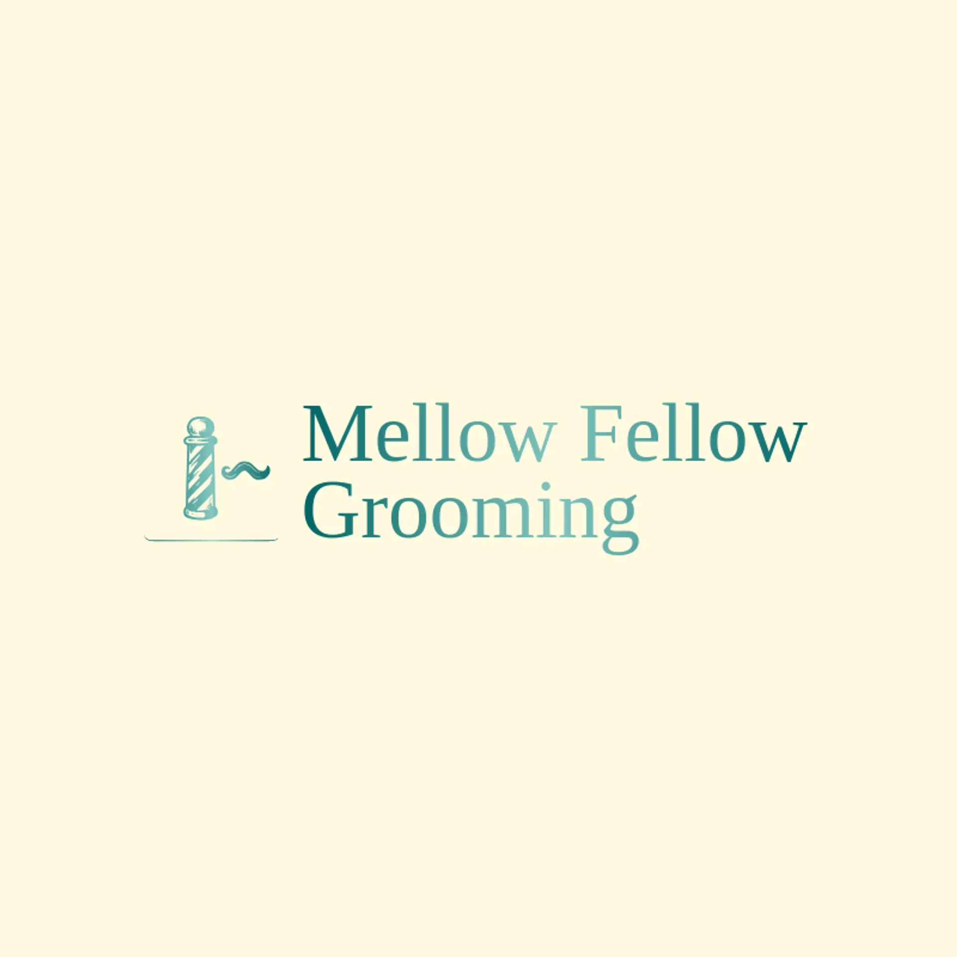 Mellow Fellow Grooming logo for barber pole