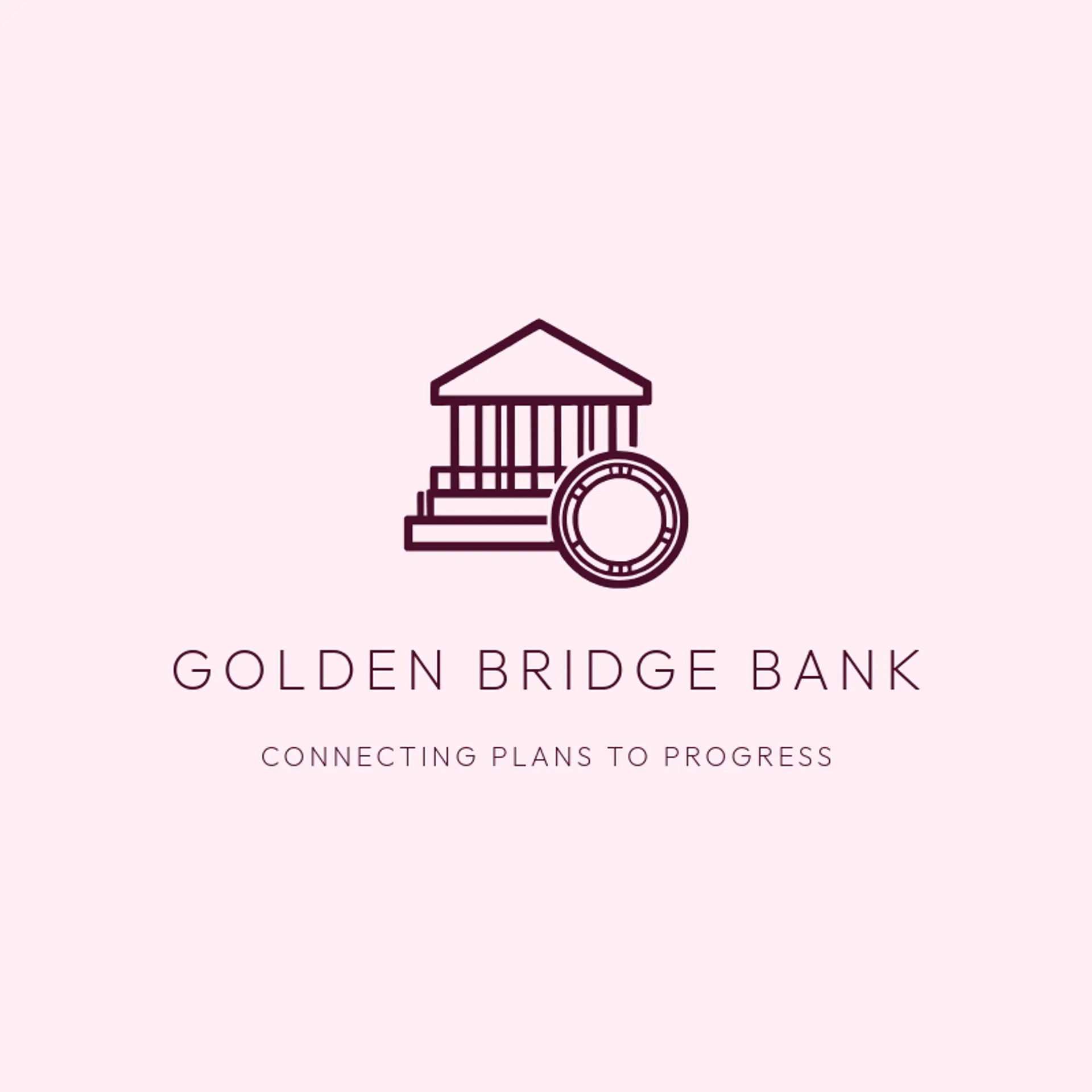 Golden Bridge Bank logo for bank