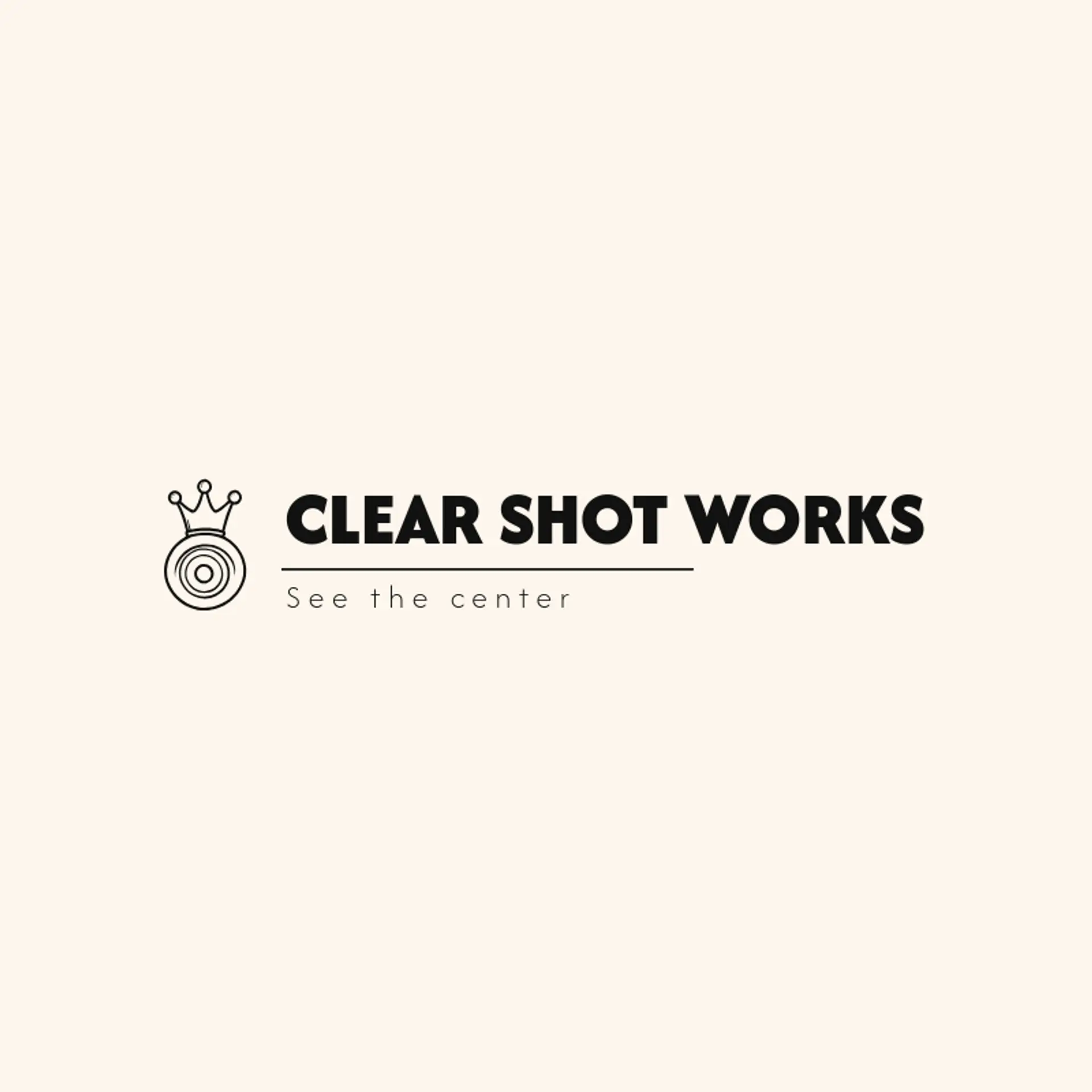 Clear Shot Works logo for bullseye