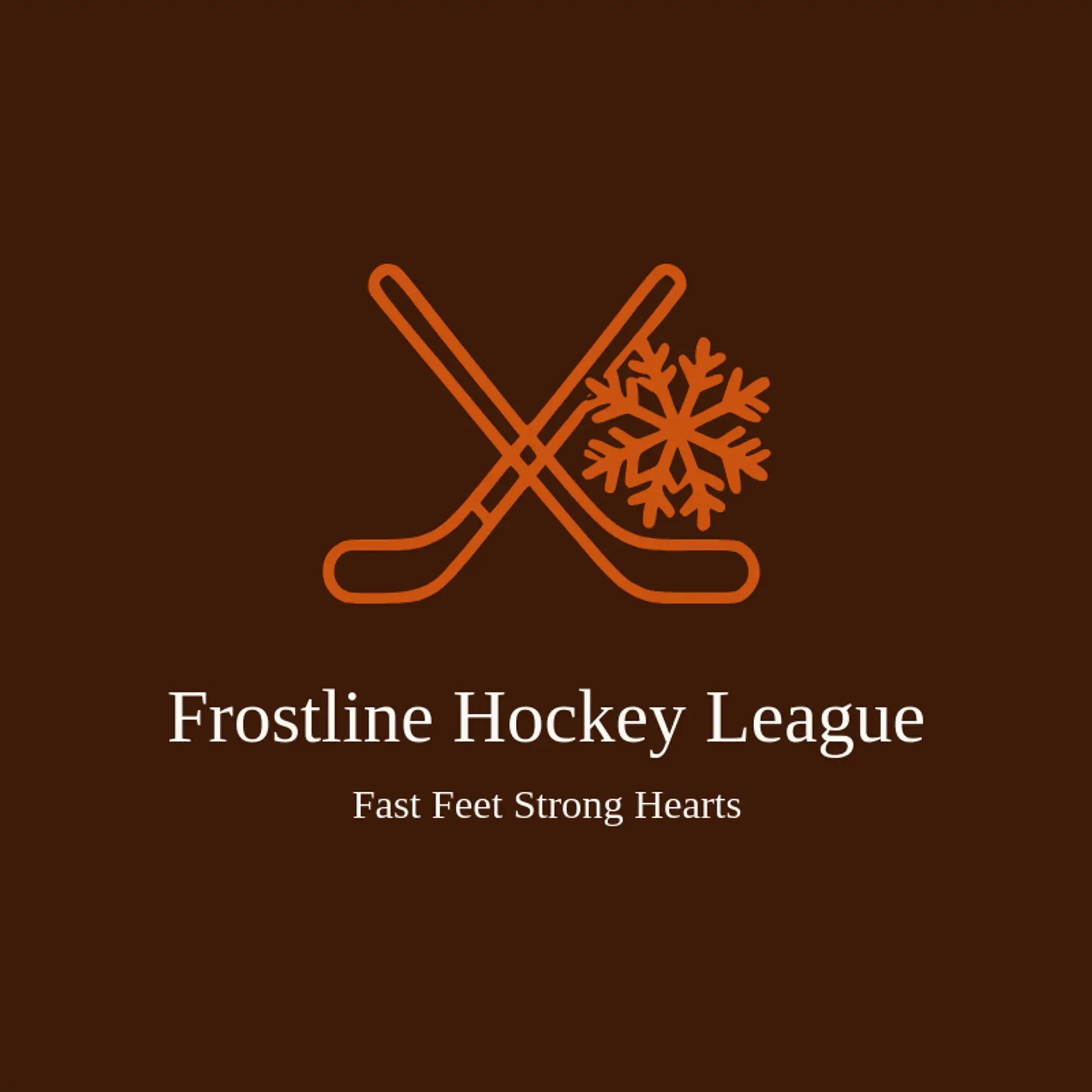 Frostline Hockey League logo for hockey stick