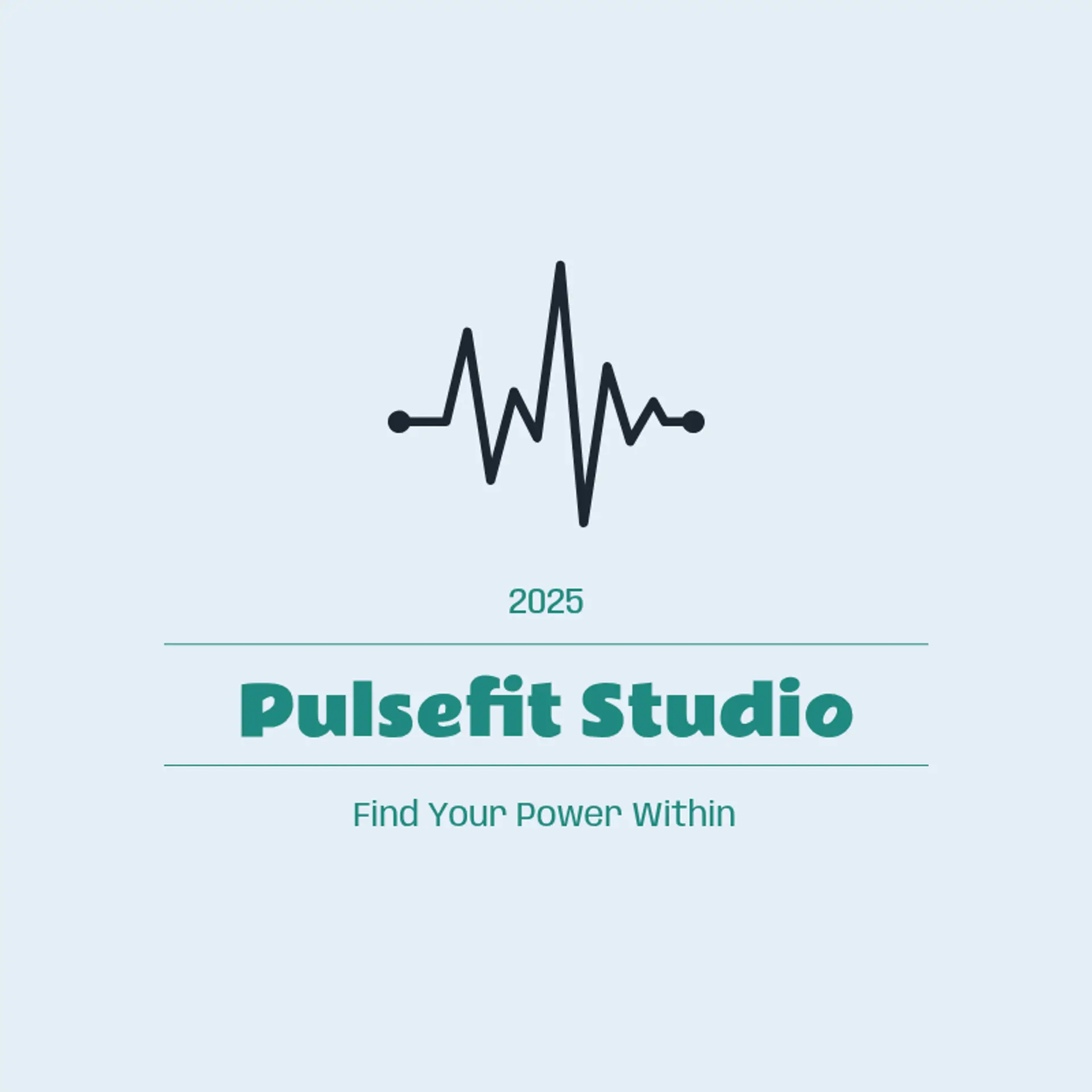 PulseFit Studio logo for fitness club