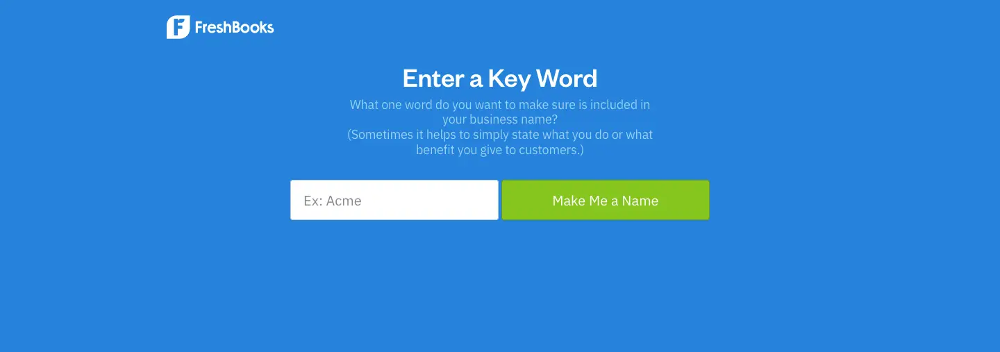 Freshbooks business name generator