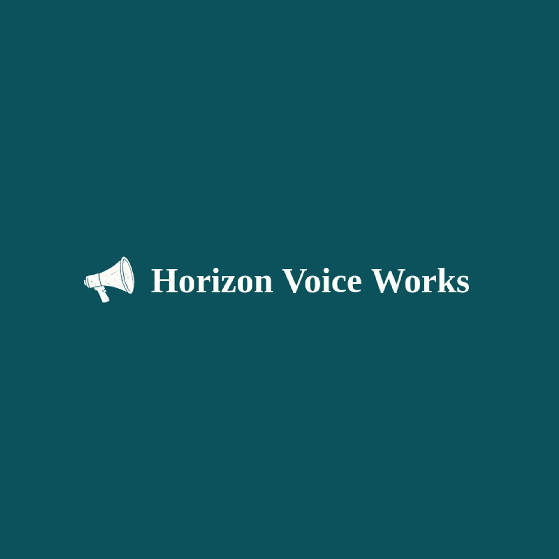 Horizon Voice Works logo for megaphone