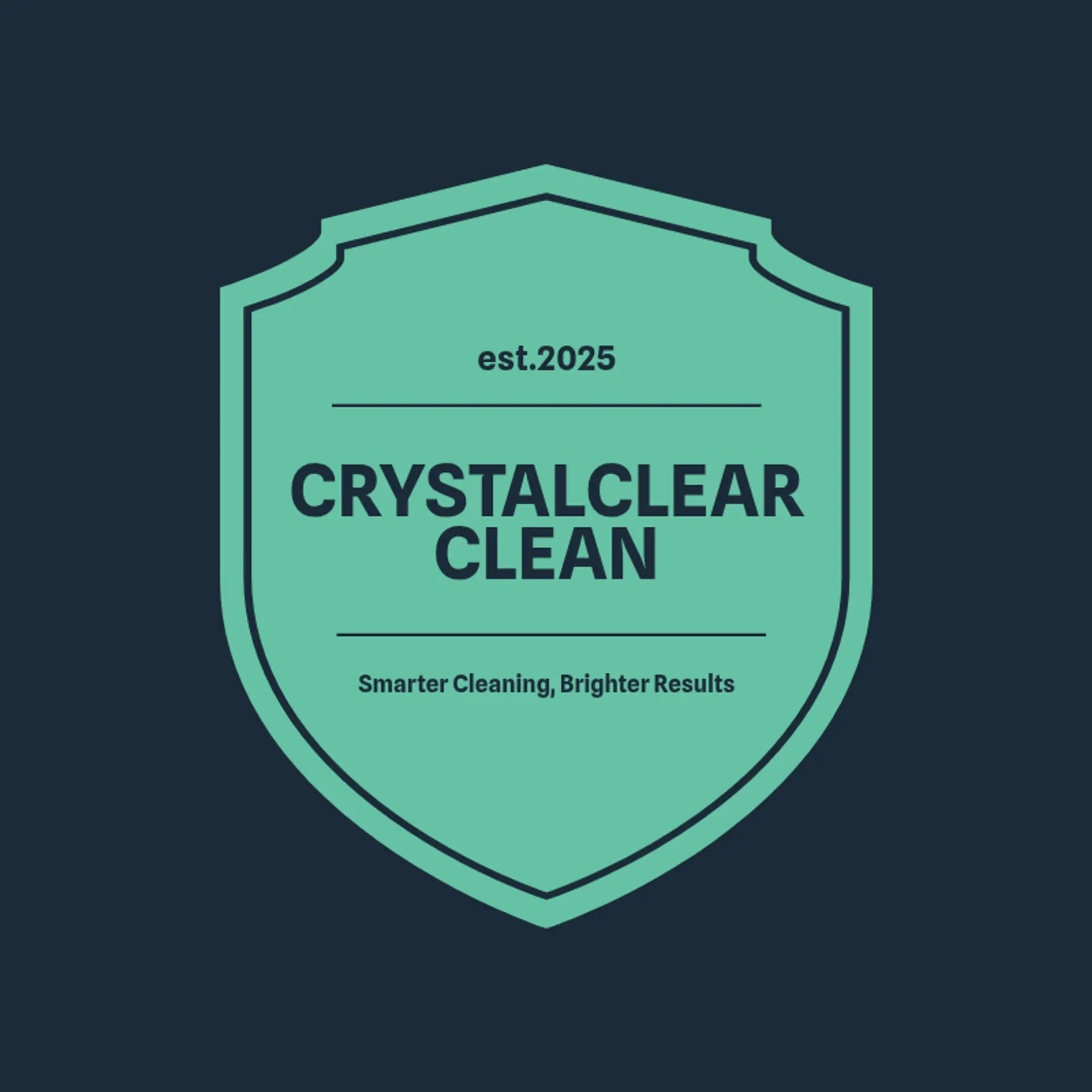 CrystalClear Clean logo for cleaning company