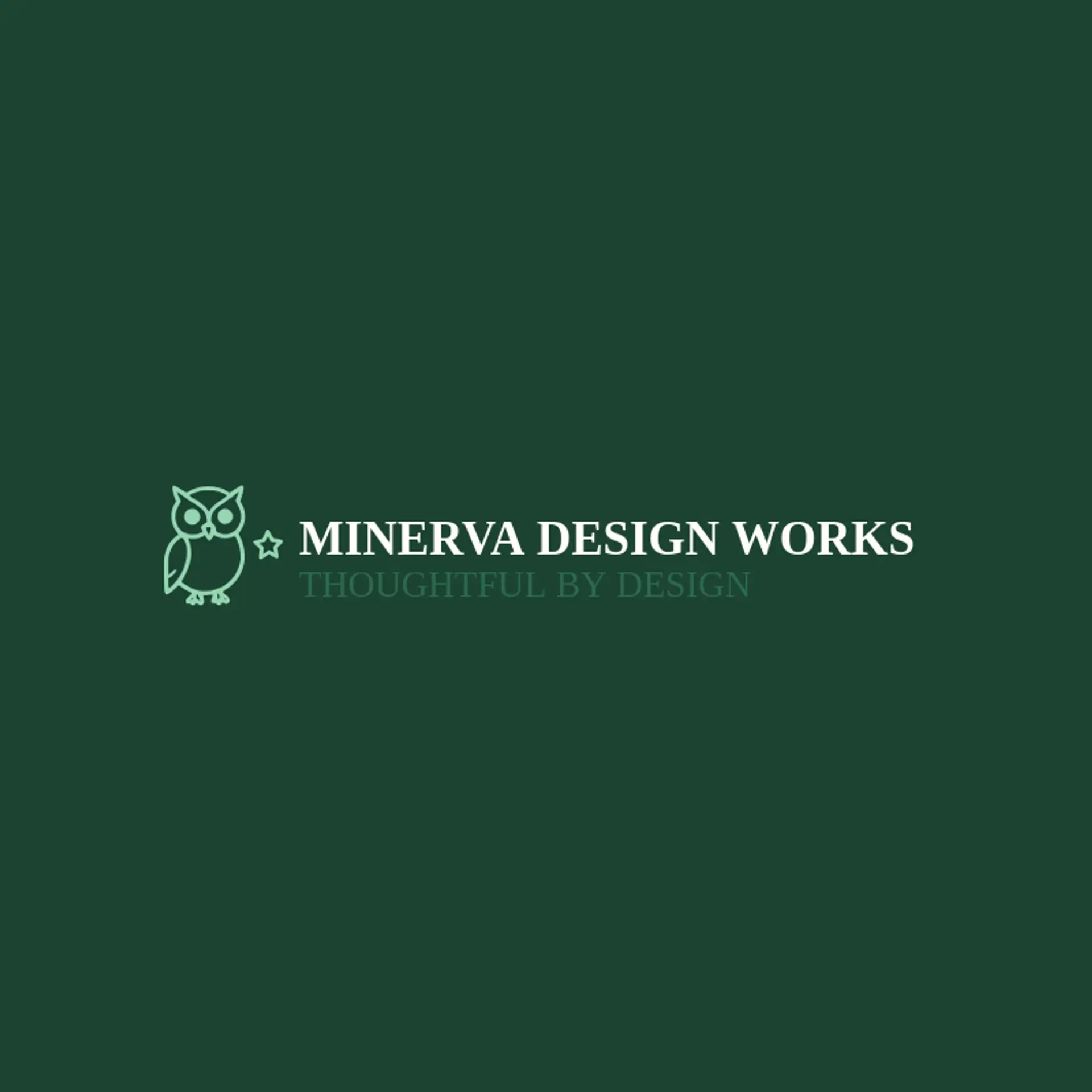 Minerva Design Works logo for greek