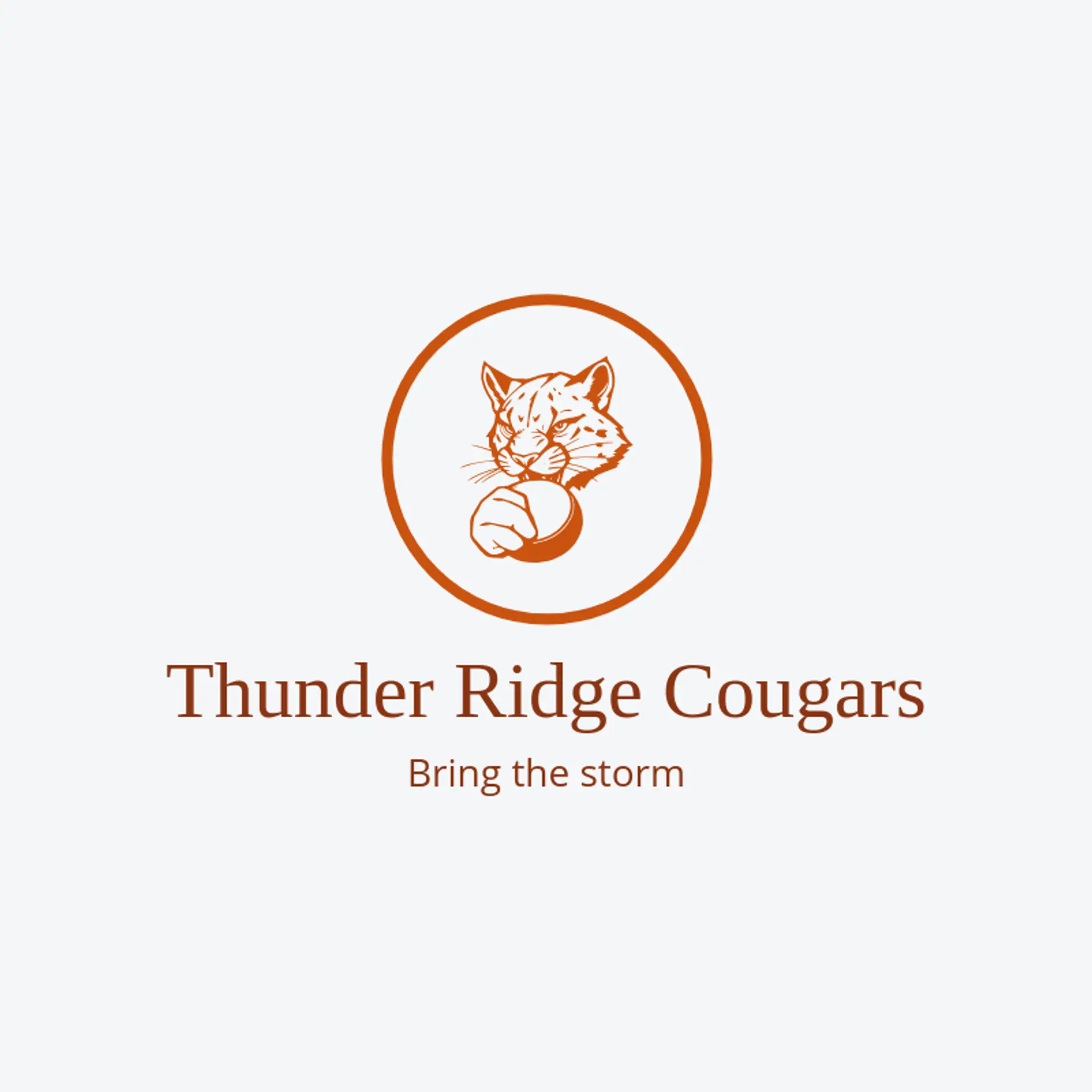 Thunder Ridge Cougars logo for cougar