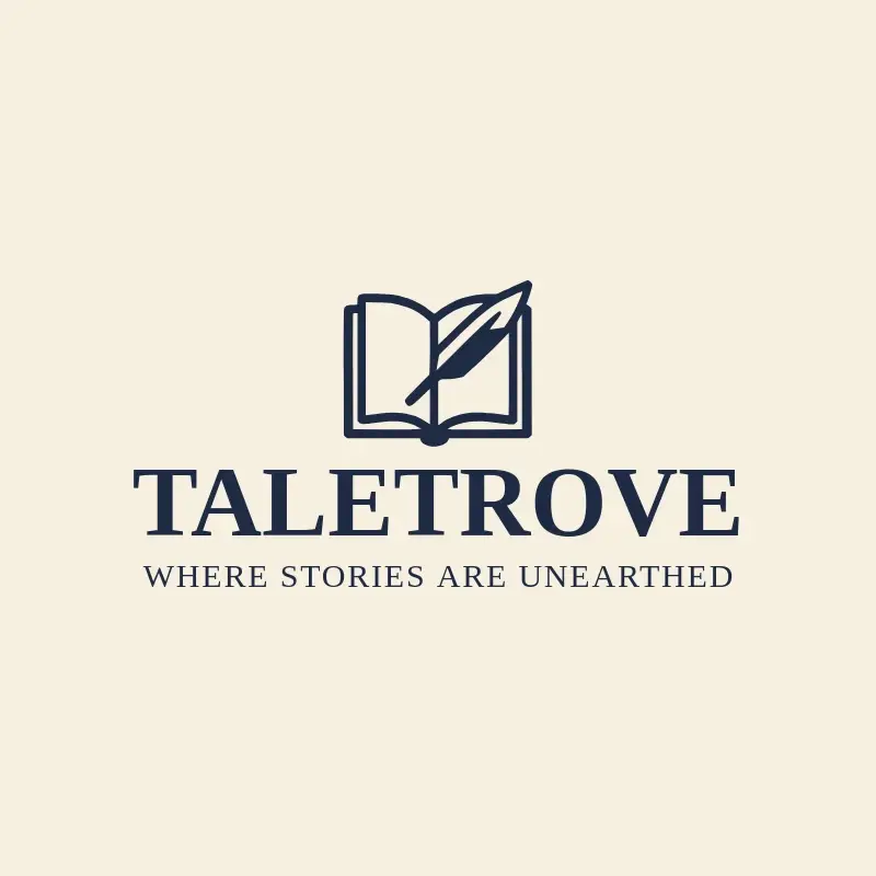 The magazine name TaleTrove as a branded logo with a single color icon