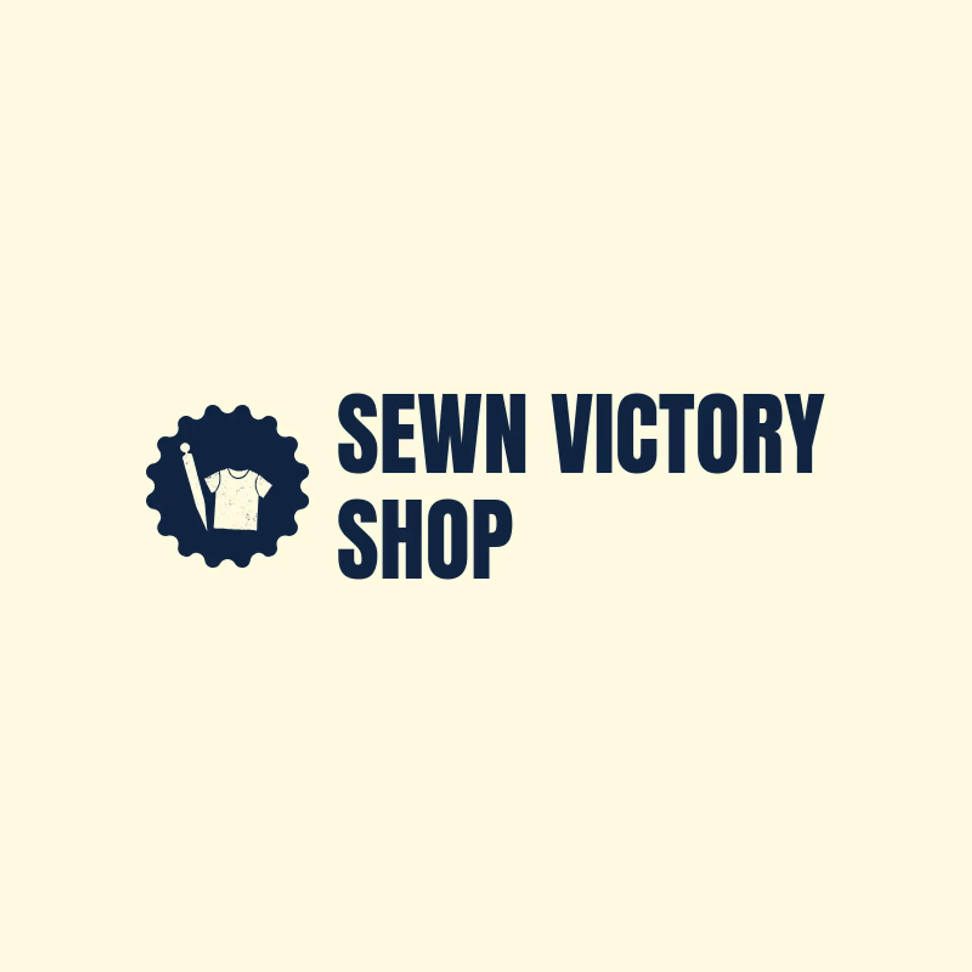 Sewn Victory Shop logo for jersey