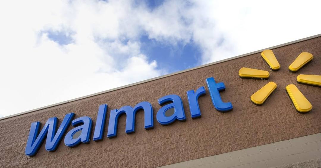 The Walmart logo signage | Source: Walmart Inc.
